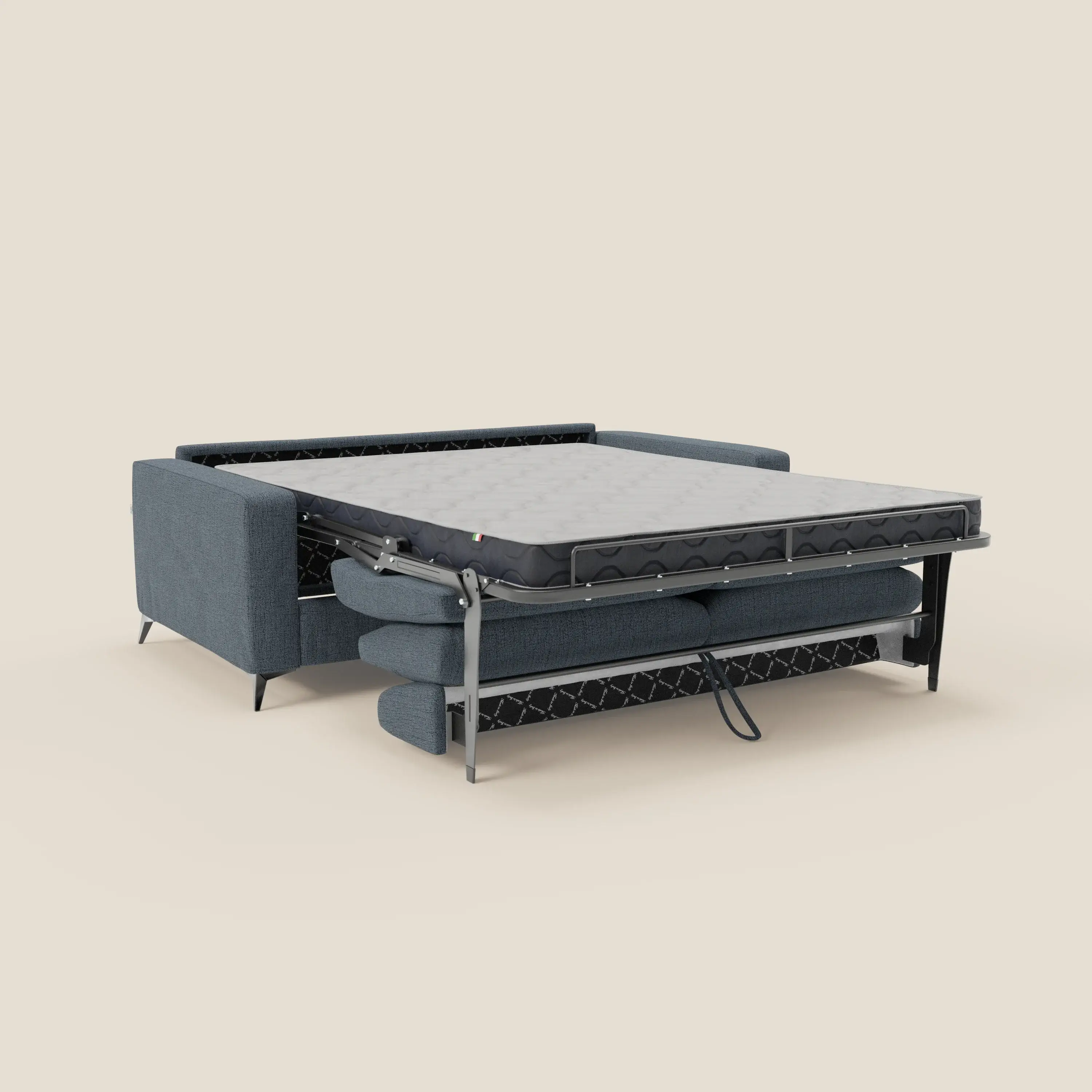 Alaya canapé convertible avec coussins de dossier douillet en tissu imperméable T03 bleu - Image 11