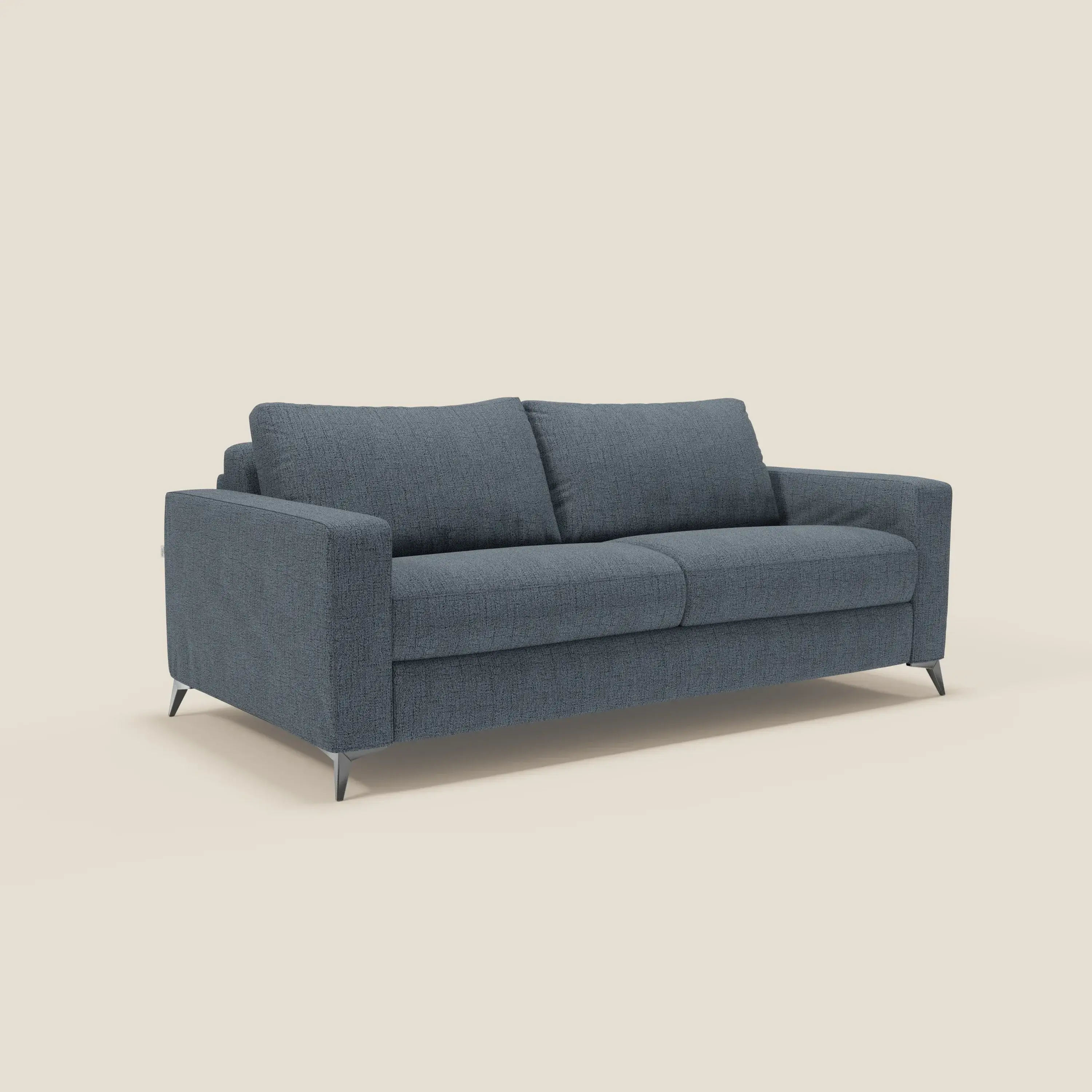 Alaya canapé convertible avec coussins de dossier douillet en tissu imperméable T03 bleu - Image 3