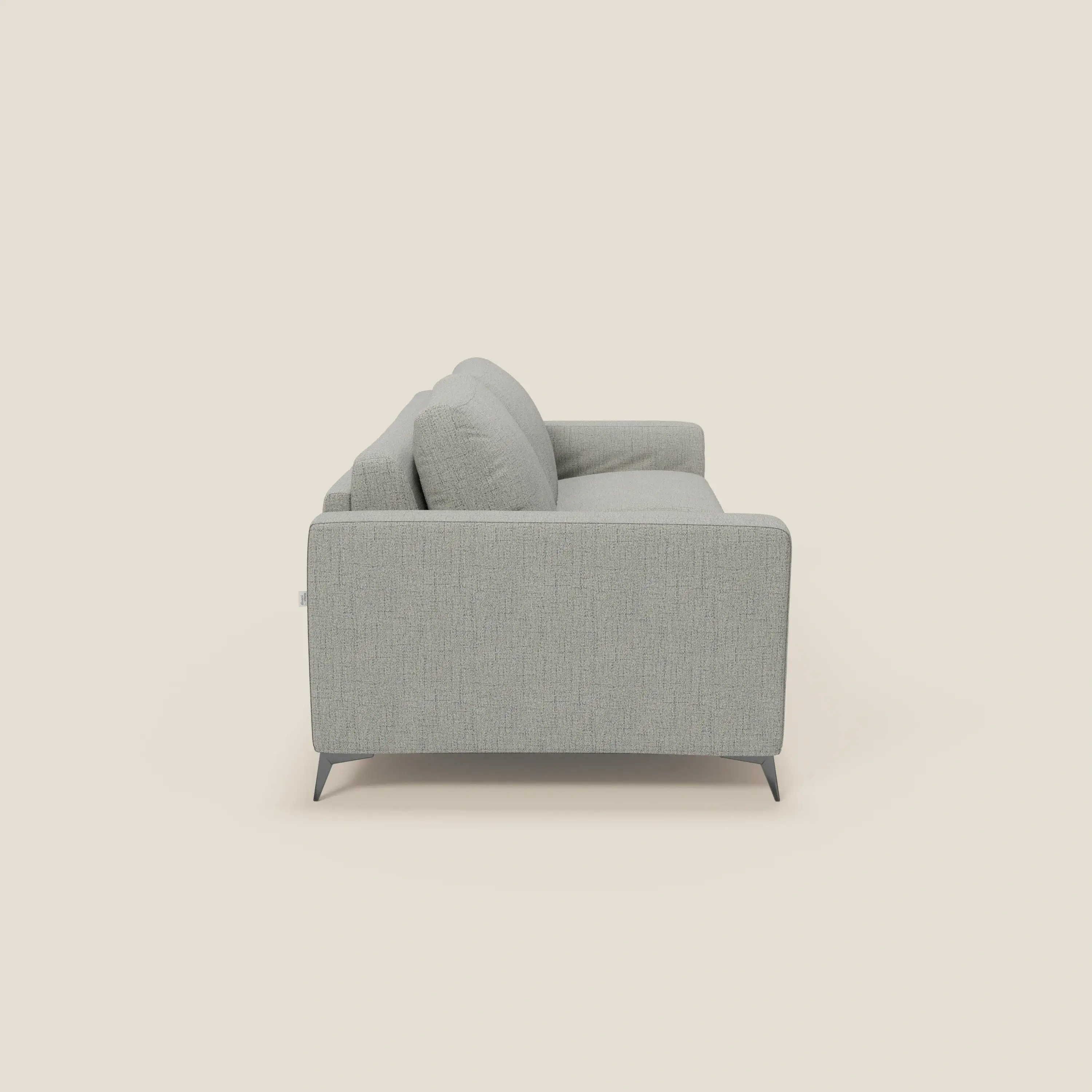 Alaya canapé convertible avec coussins de dossier douillet en tissu imperméable T03 gris clair - Image 4