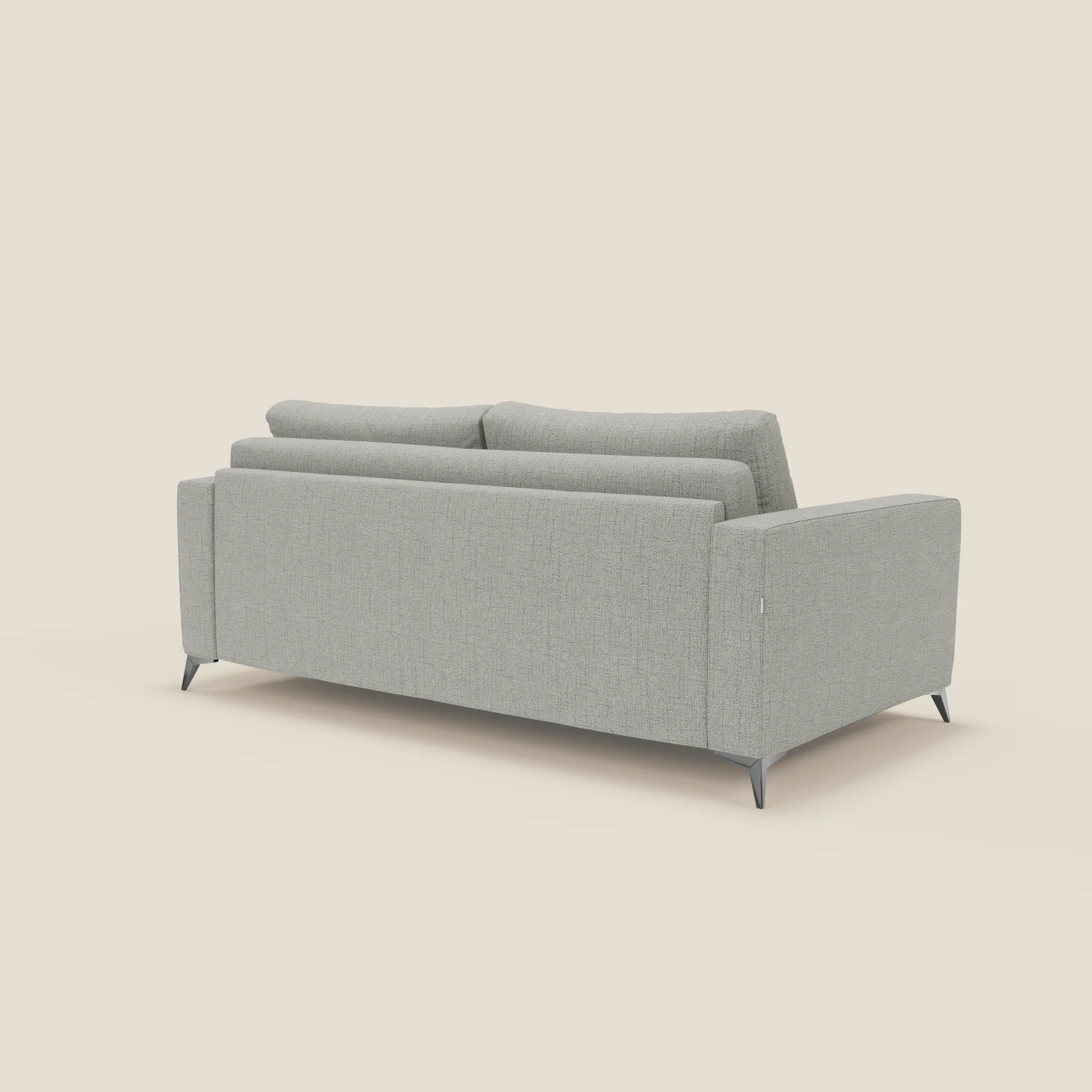 Alaya canapé convertible avec coussins de dossier douillet en tissu imperméable T03 gris clair - Image 5