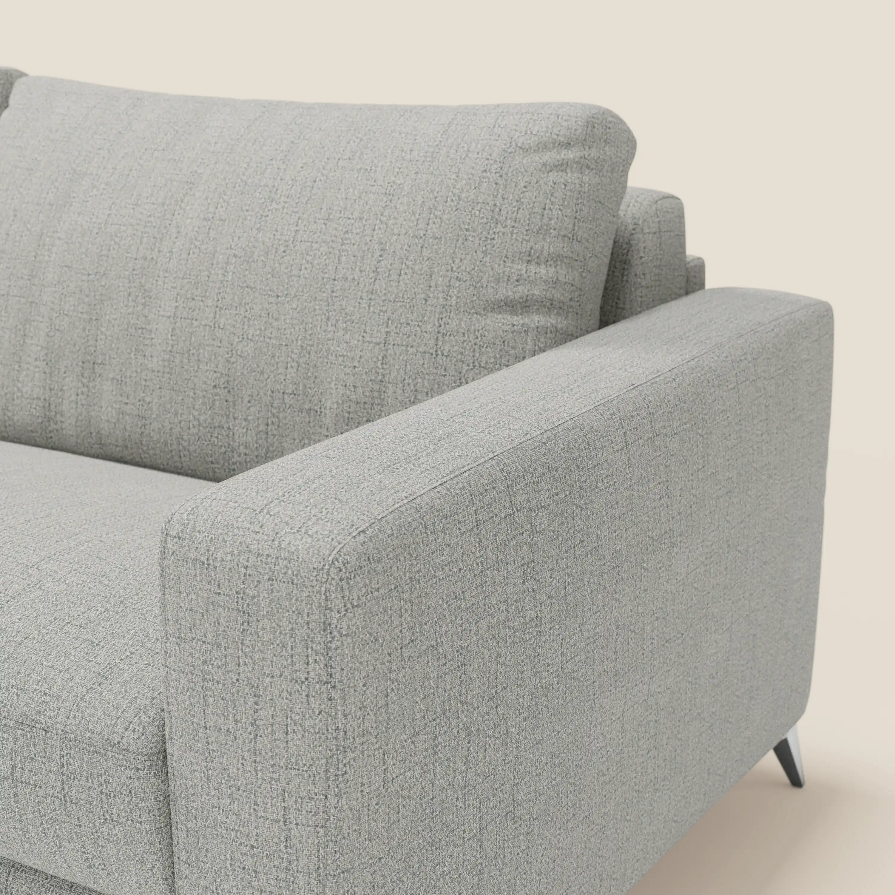 Alaya canapé convertible avec coussins de dossier douillet en tissu imperméable T03 gris clair - Image 7