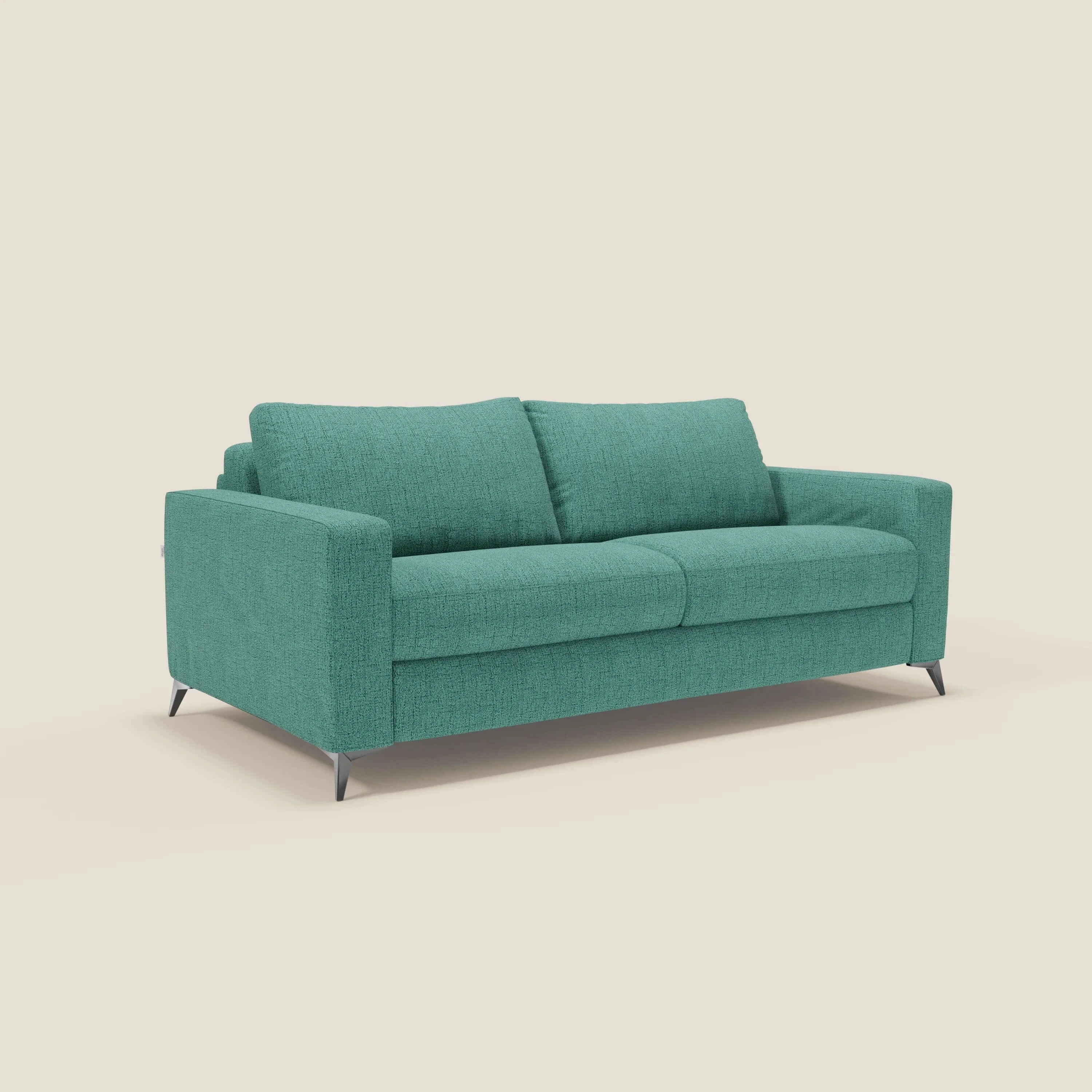 Alaya canapé convertible avec coussins de dossier douillet en tissu imperméable T03 vert aquamarine - Image 3
