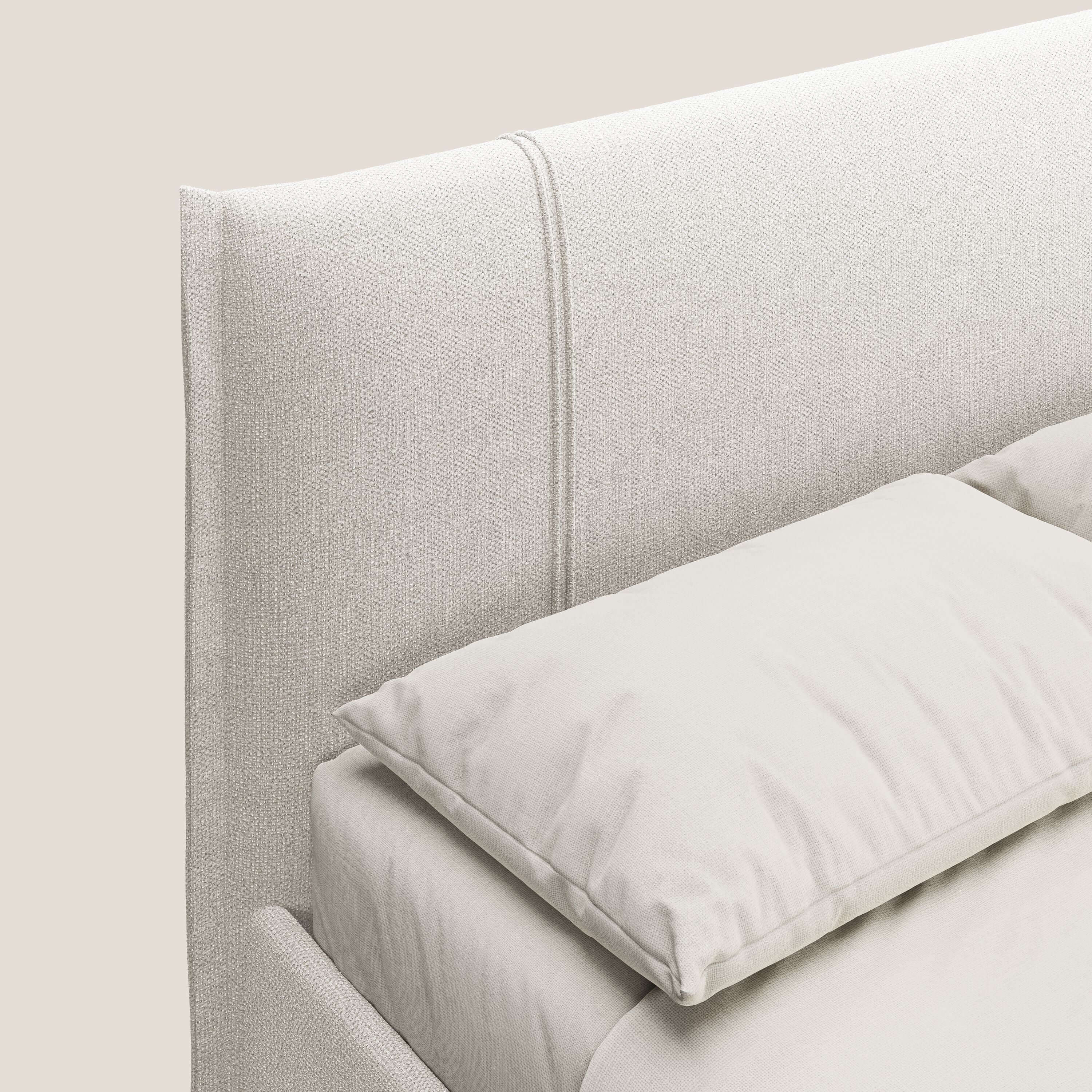 Alicia lit rembourré avec coffre de rangement en tissu imperméable T14 crÚme - Image 8