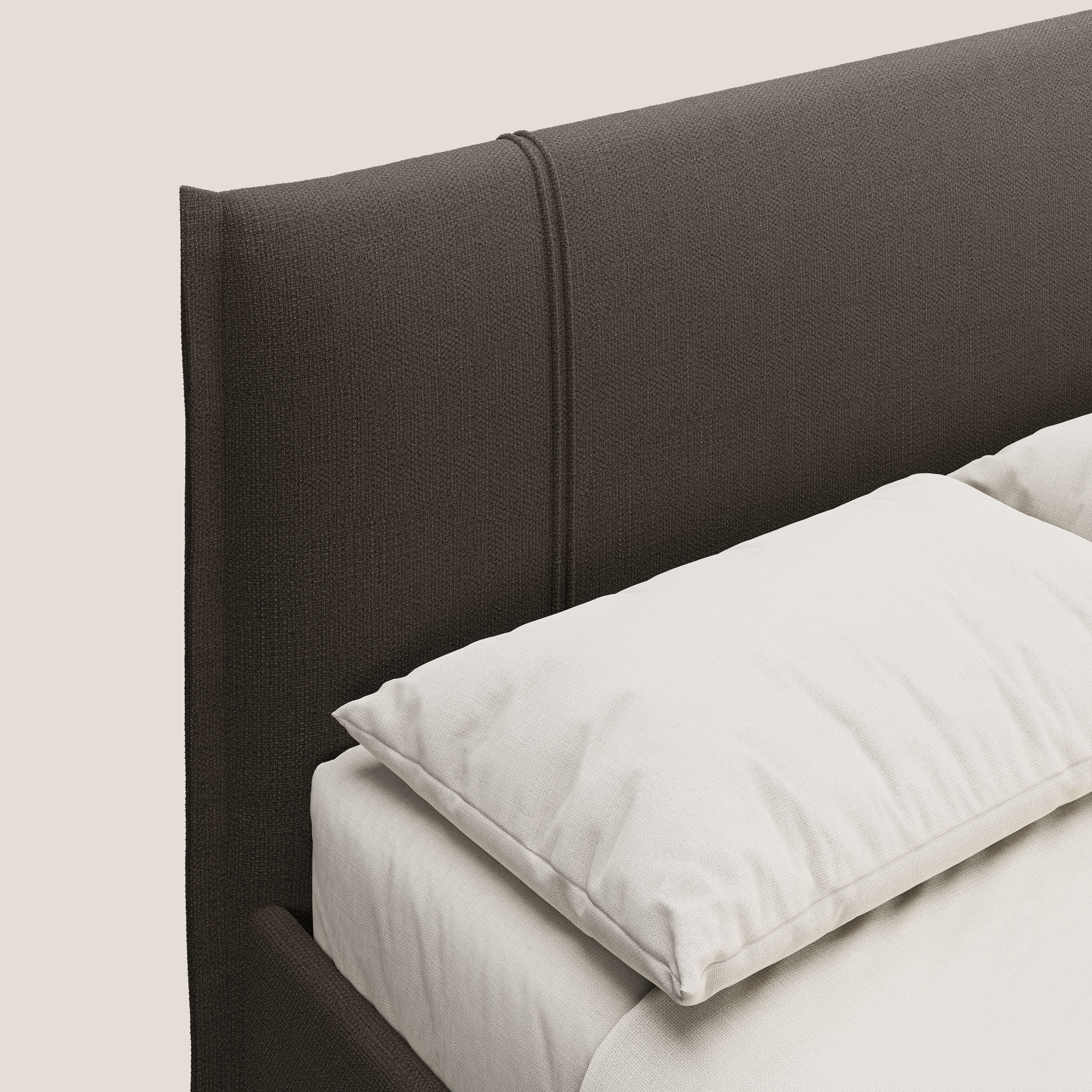 Alicia lit rembourré avec coffre de rangement en tissu imperméable T14 marron - Image 6
