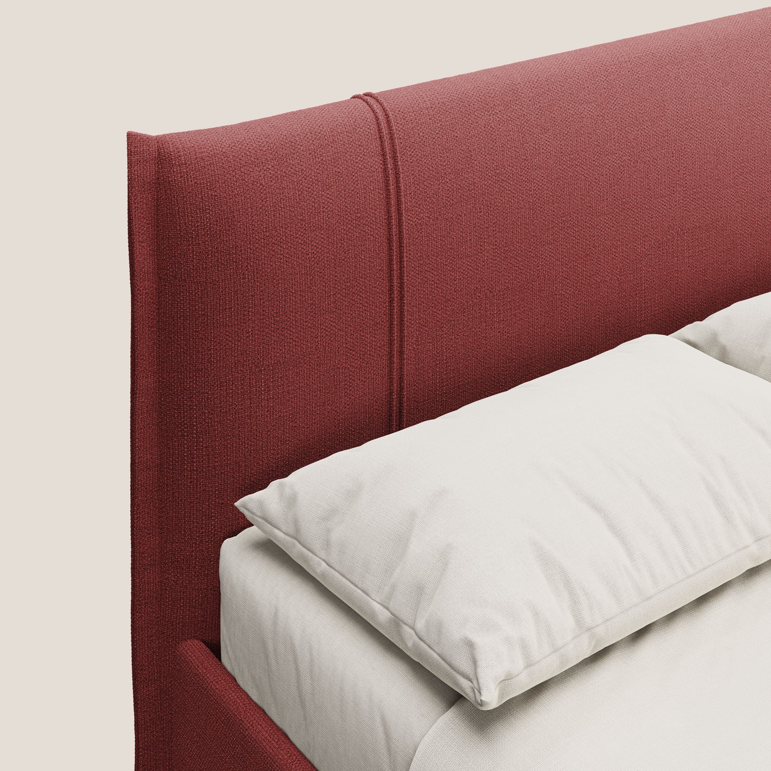 Alicia lit rembourré avec coffre de rangement en tissu imperméable T14 rouge - Image 6