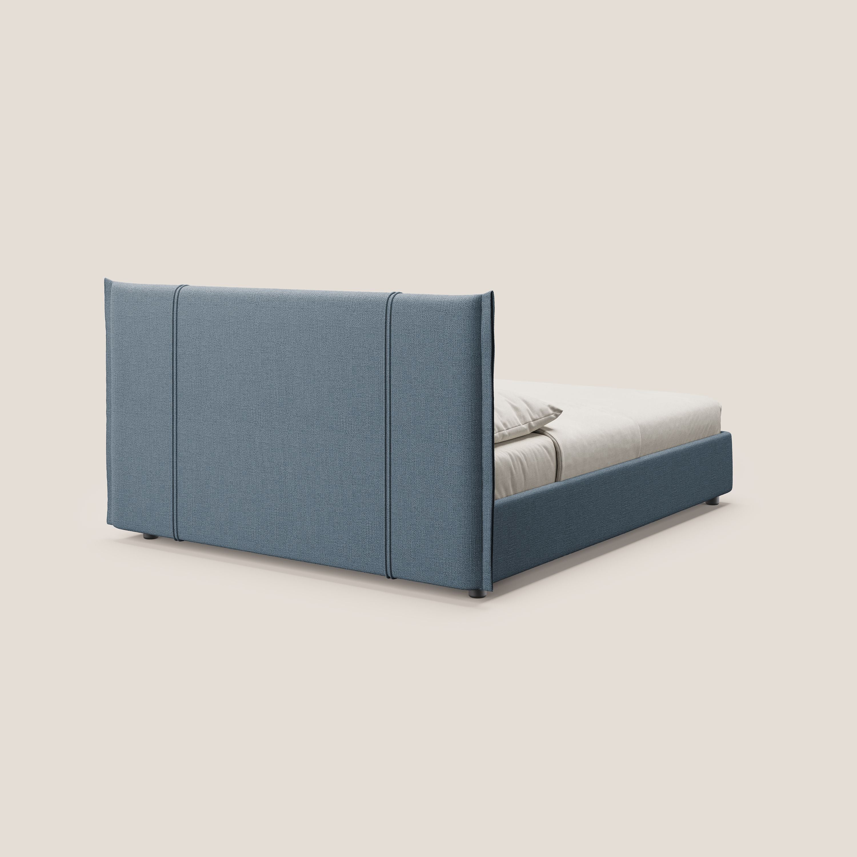 Alicia lit rembourré avec coffre de rangement en tissu imperméable T14 sucre glace - Image 5