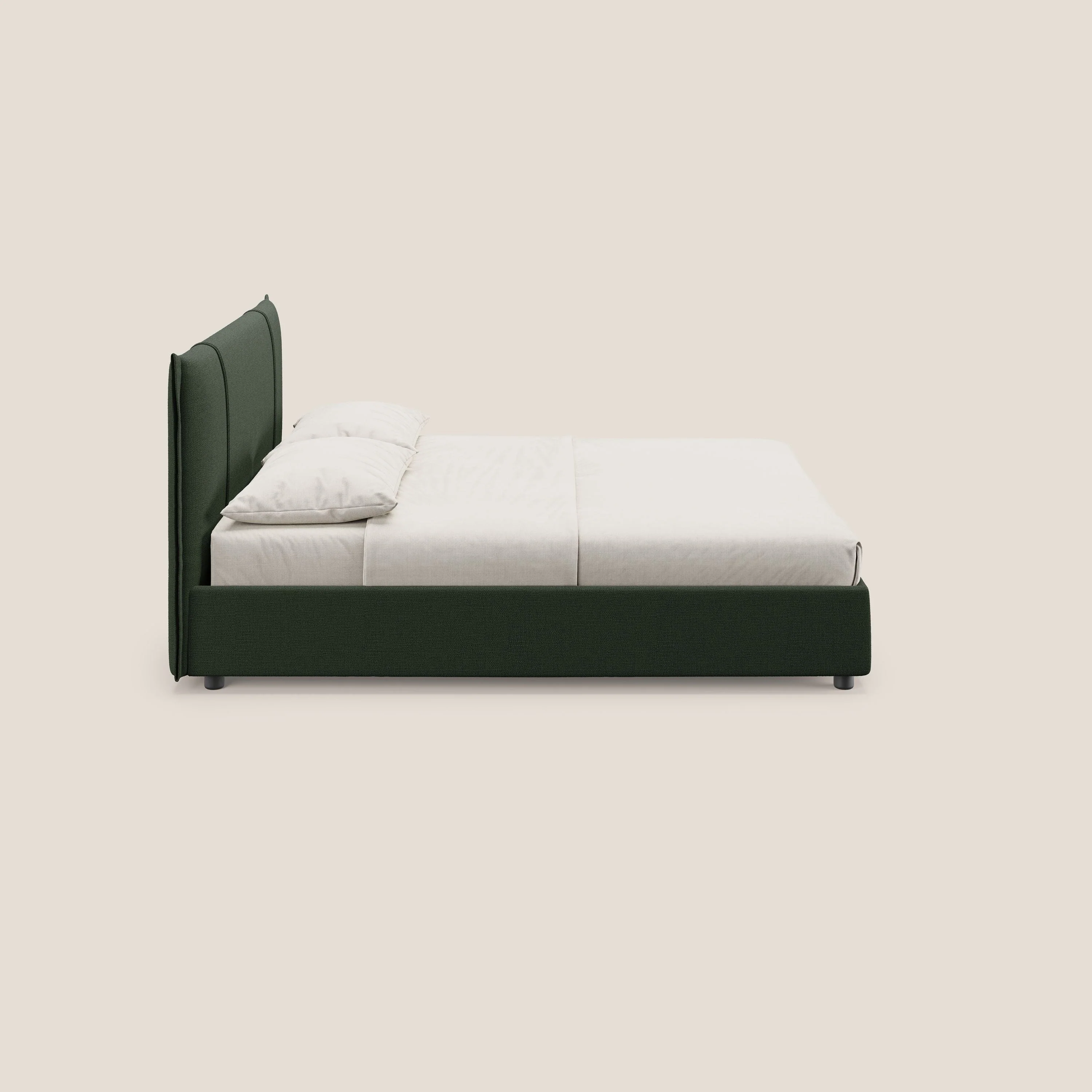 Alicia lit rembourré avec coffre de rangement en tissu imperméable T14 vert - Image 4