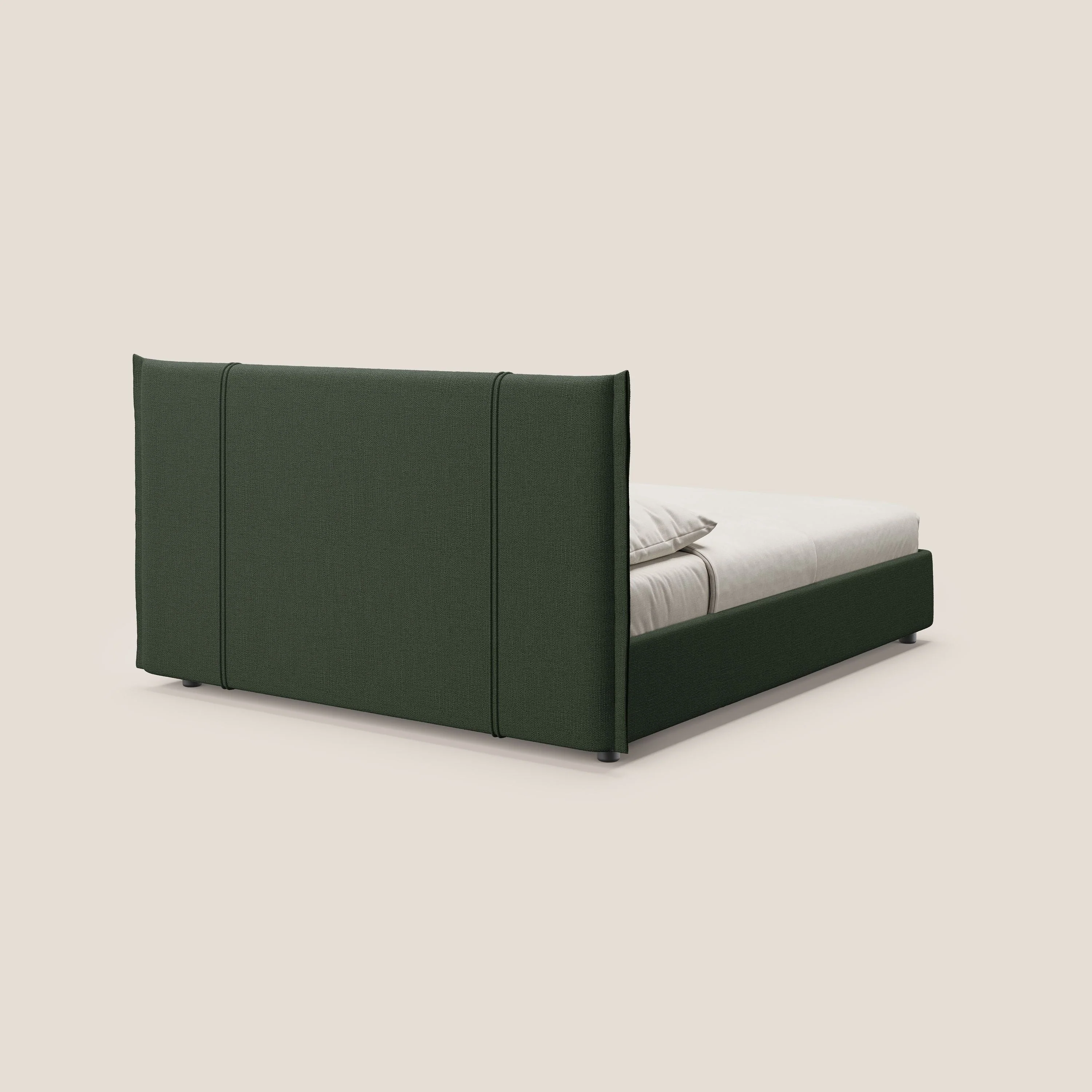 Alicia lit rembourré avec coffre de rangement en tissu imperméable T14 vert - Image 5