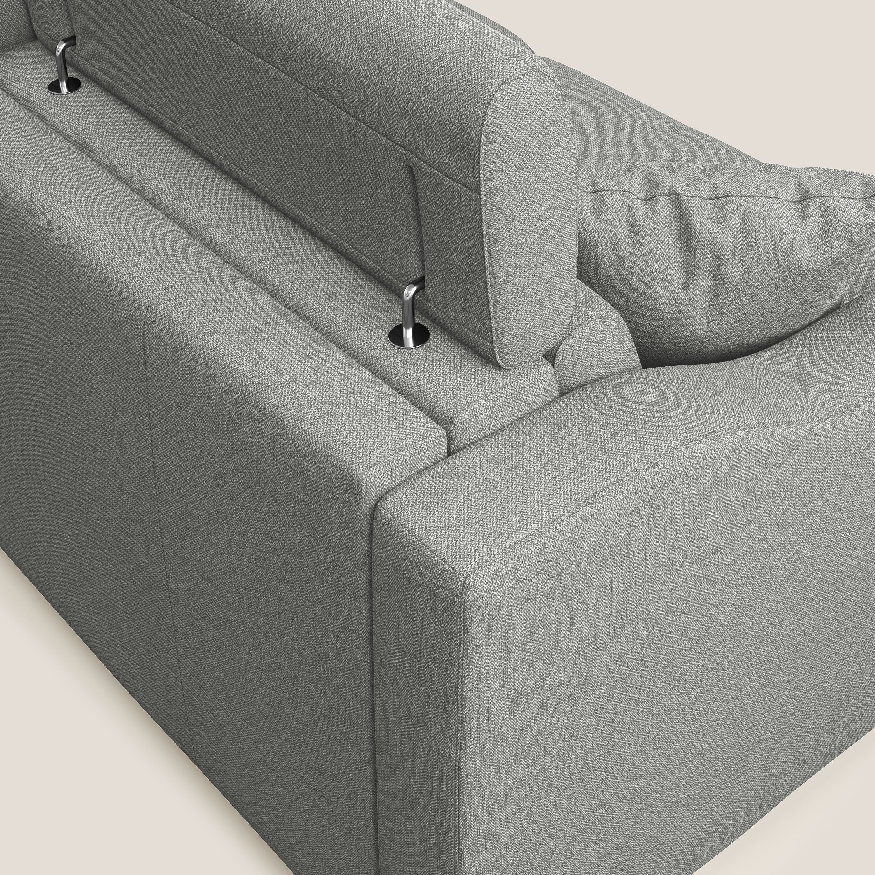 Amber canapé d'angle convertible en tissu détachable T05 gris - Image 4