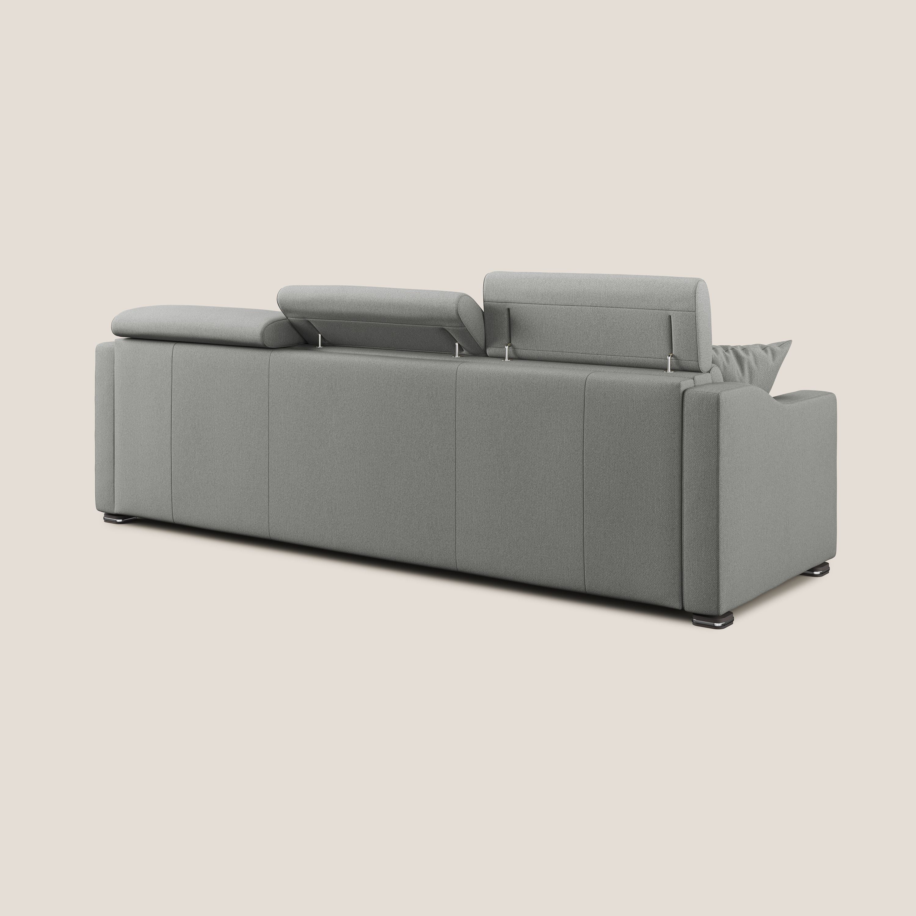 Amber canapé d'angle convertible en tissu détachable T05 gris - Image 9