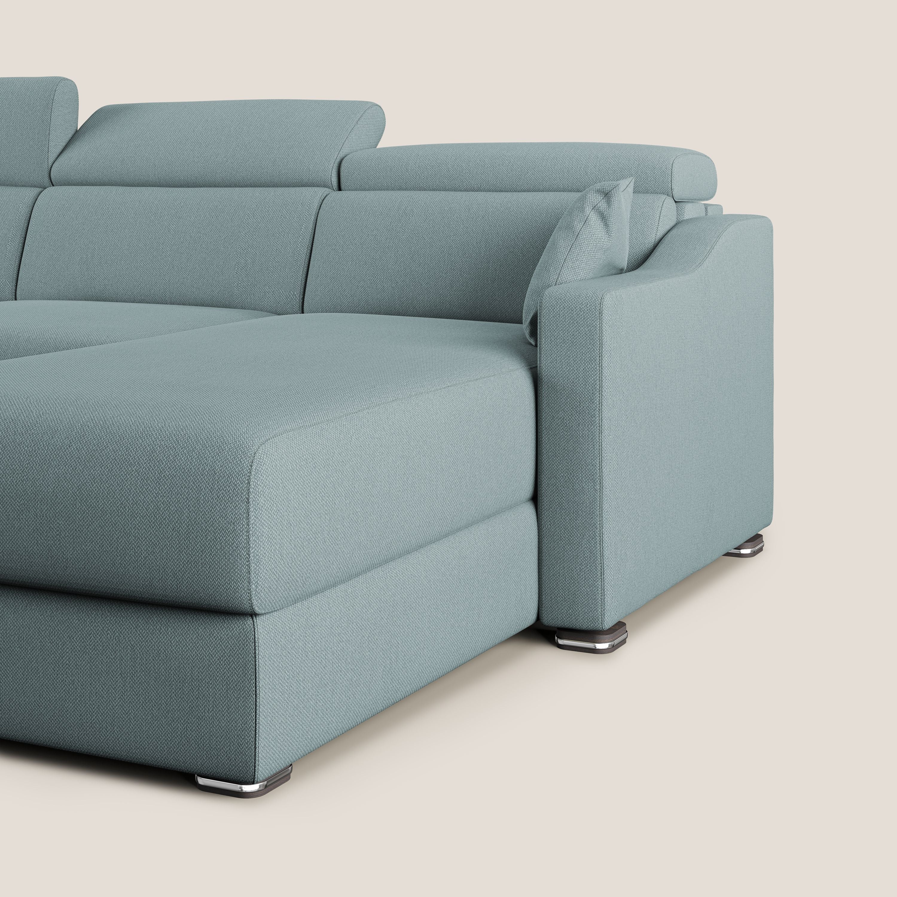 Amber canapé d'angle convertible en tissu détachable T05 sucre glace - Image 5