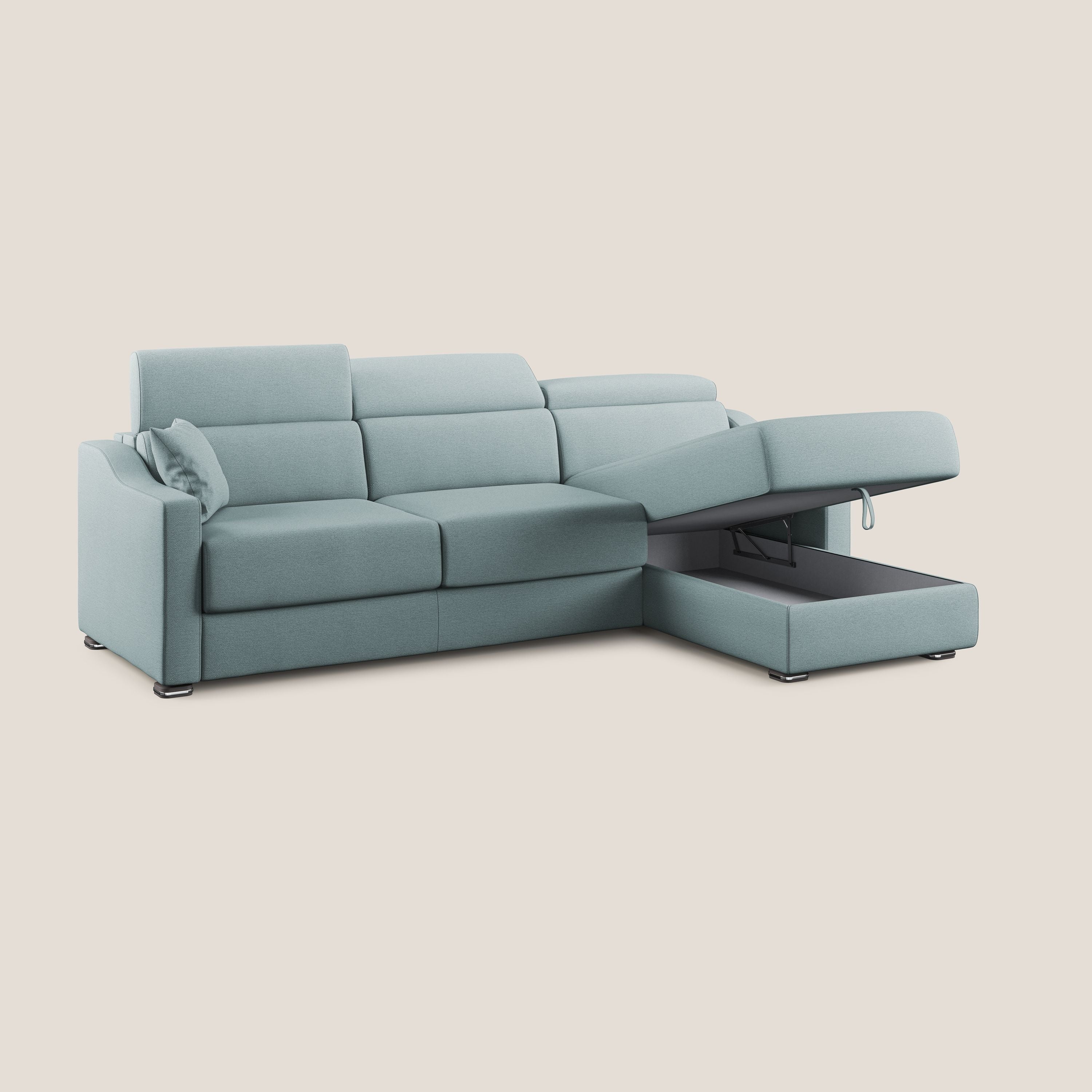 Amber canapé d'angle convertible en tissu détachable T05 sucre glace - Image 6