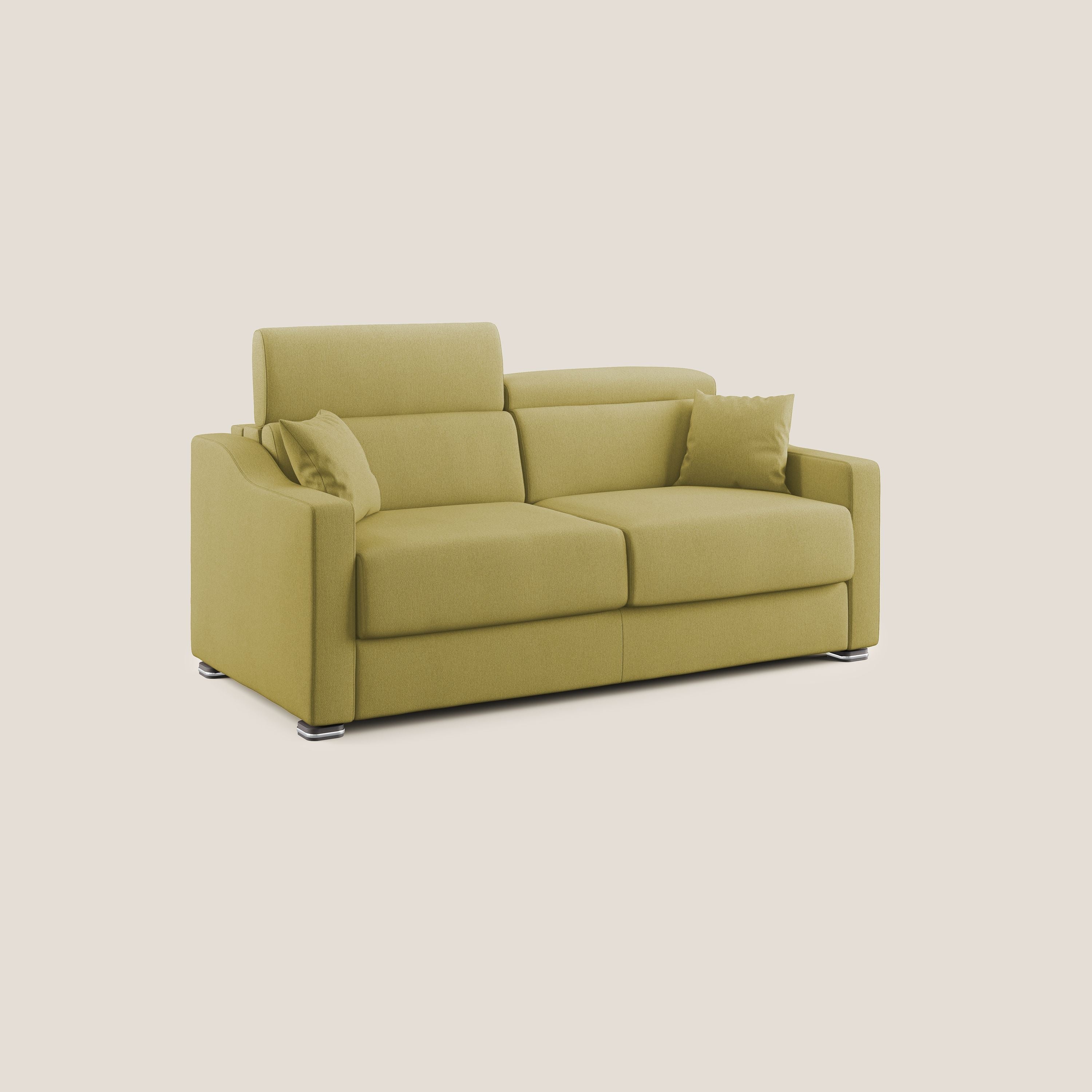 Amber canapé convertible en tissu détachable T05 jaune - Image 3