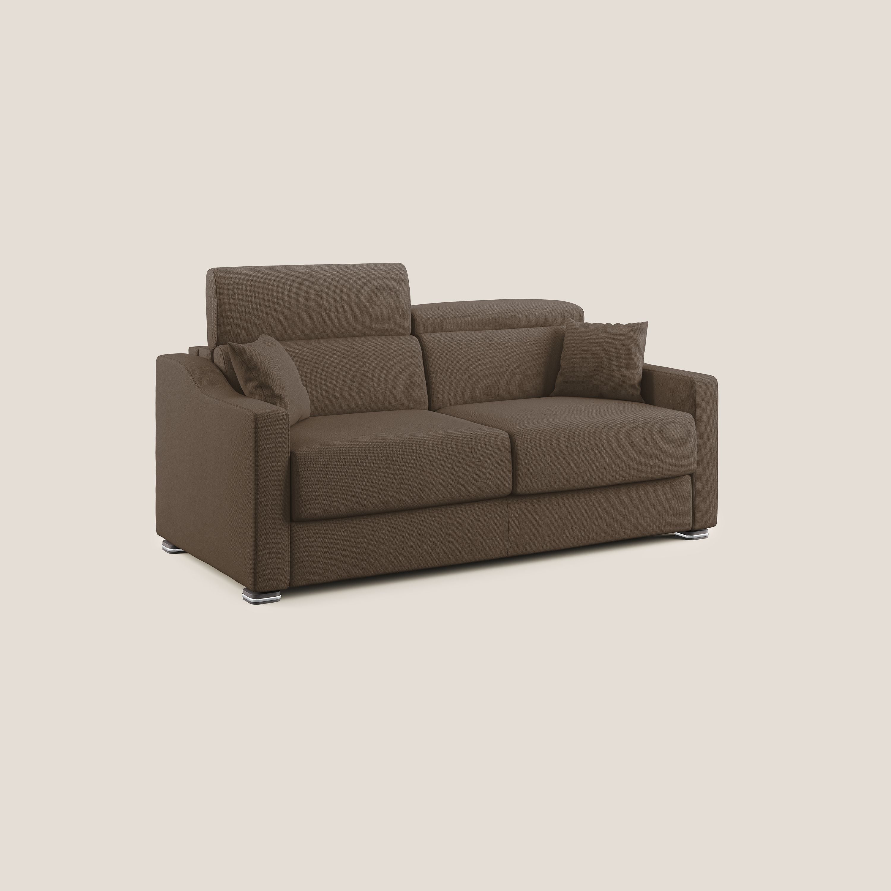 Amber canapé convertible en tissu détachable T05 marron - Image 3