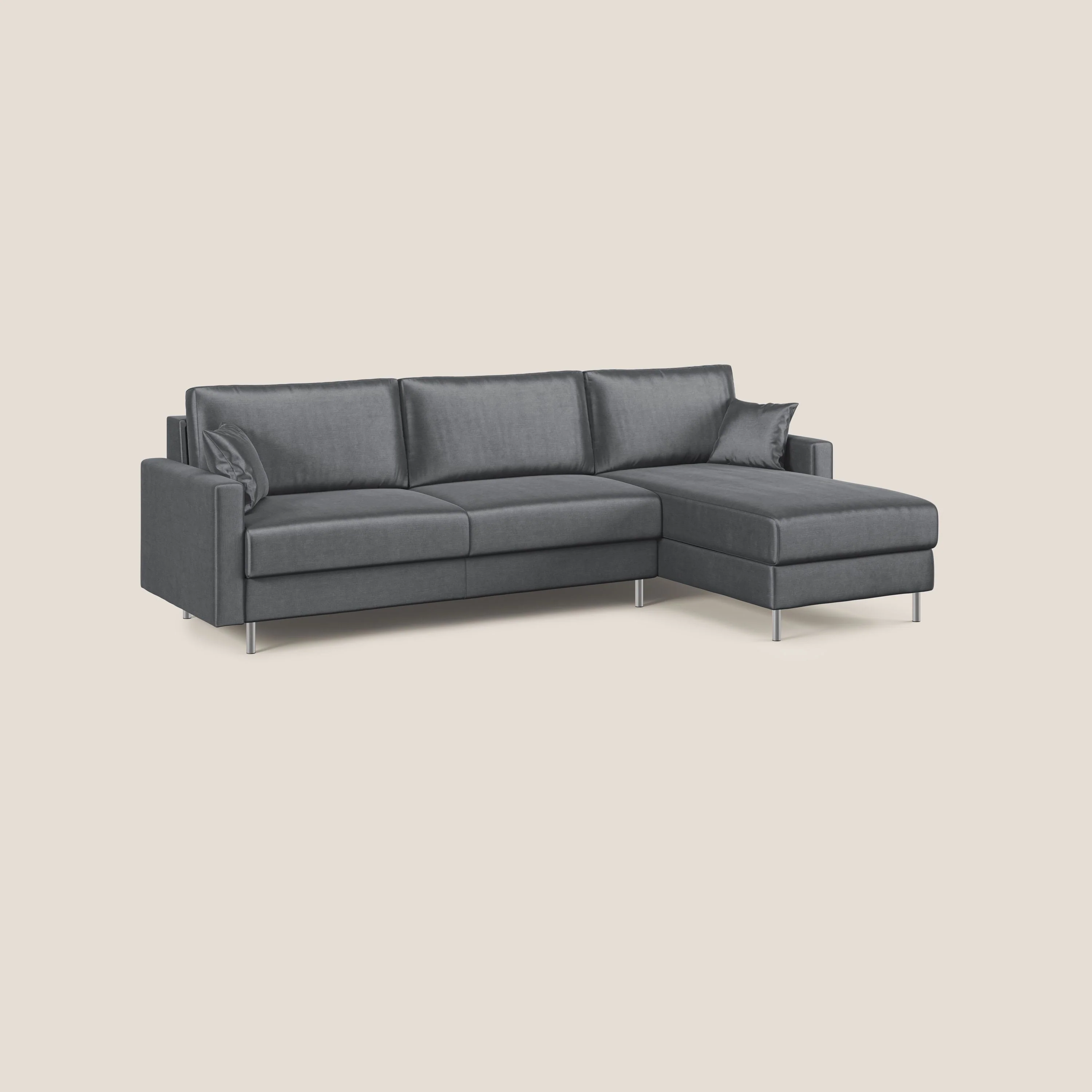 Andromeda canapé-lit d’angle en velours doux imperméable T01 anthracite - Image 3