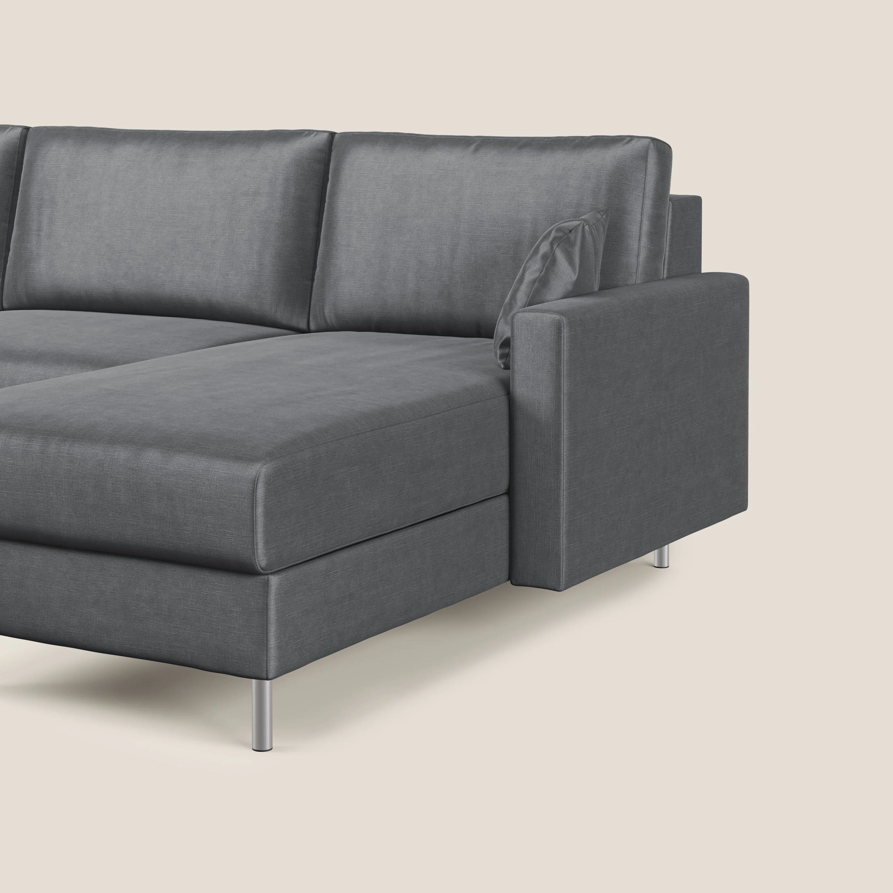 Andromeda canapé-lit d’angle en velours doux imperméable T01 anthracite - Image 9