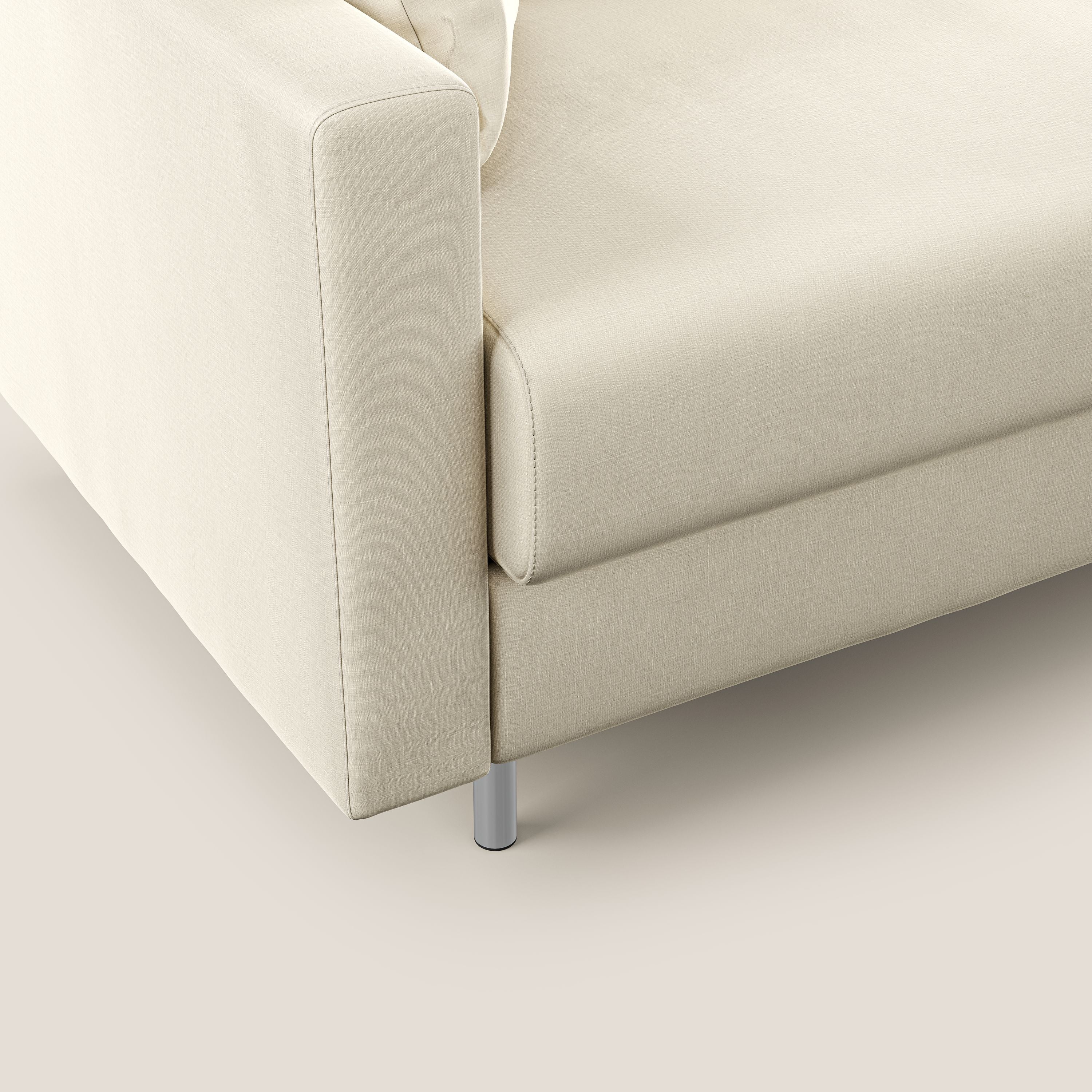 Andromeda canapé-lit d’angle en velours doux imperméable T01 crème - Image 7
