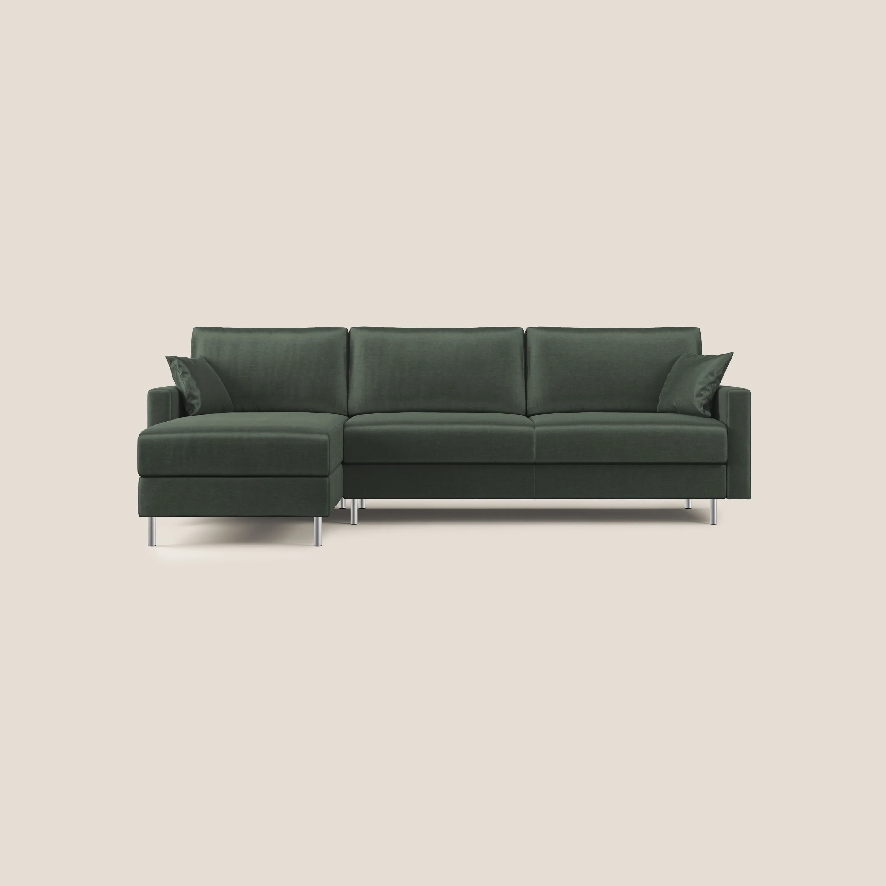 Andromeda canapé-lit d’angle en velours doux imperméable T01 vert - Image 11