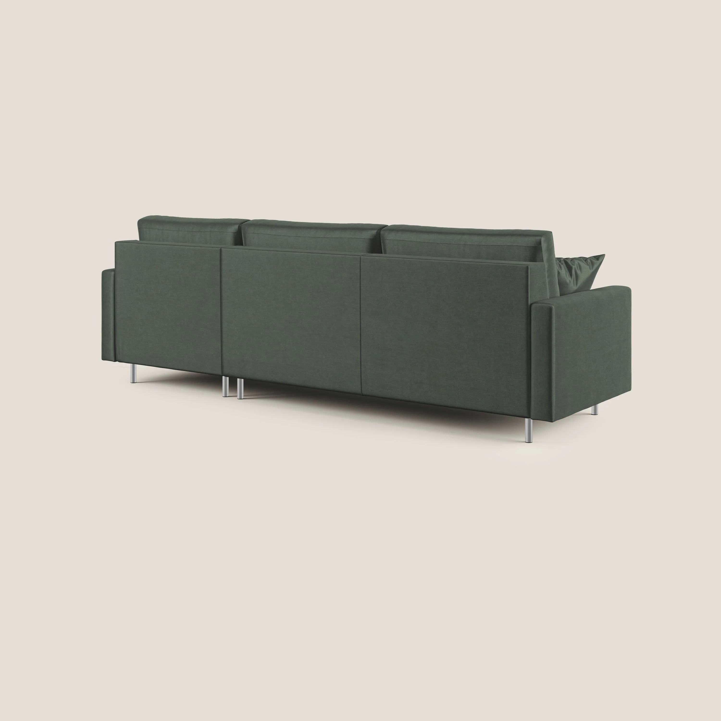 Andromeda canapé-lit d’angle en velours doux imperméable T01 vert - Image 6