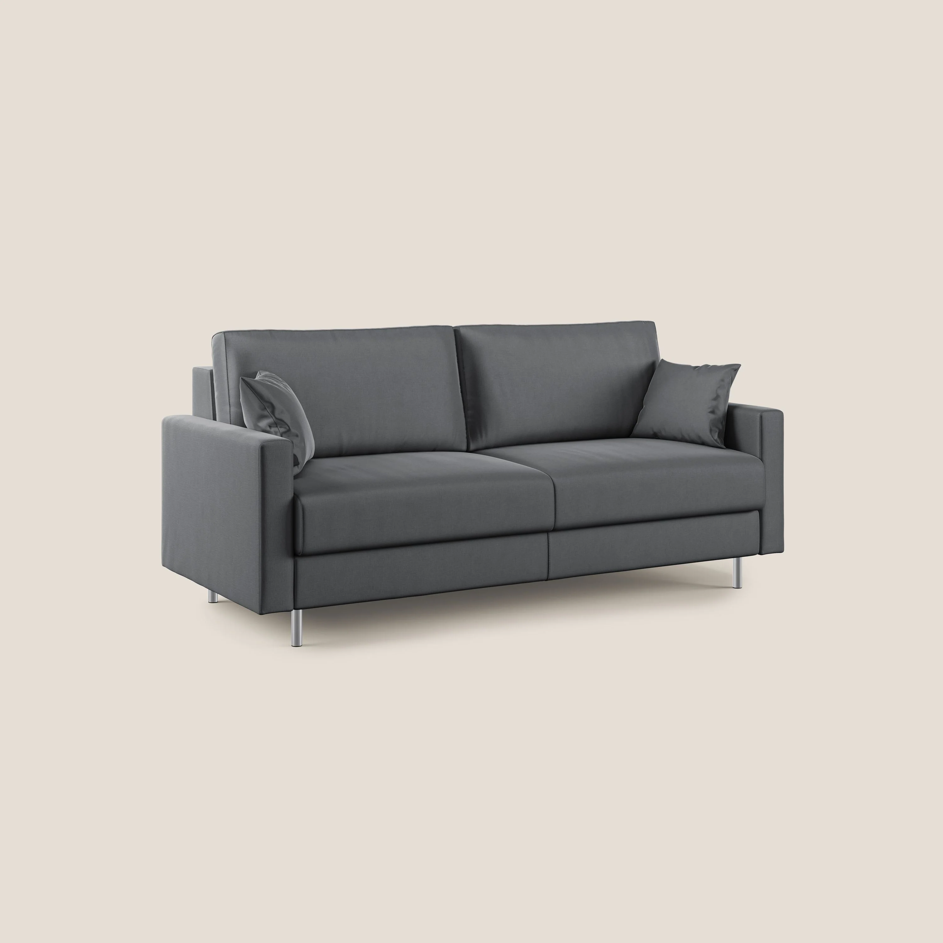 Andromeda canapé-lit double en velours doux imperméable T01 anthracite - Image 3