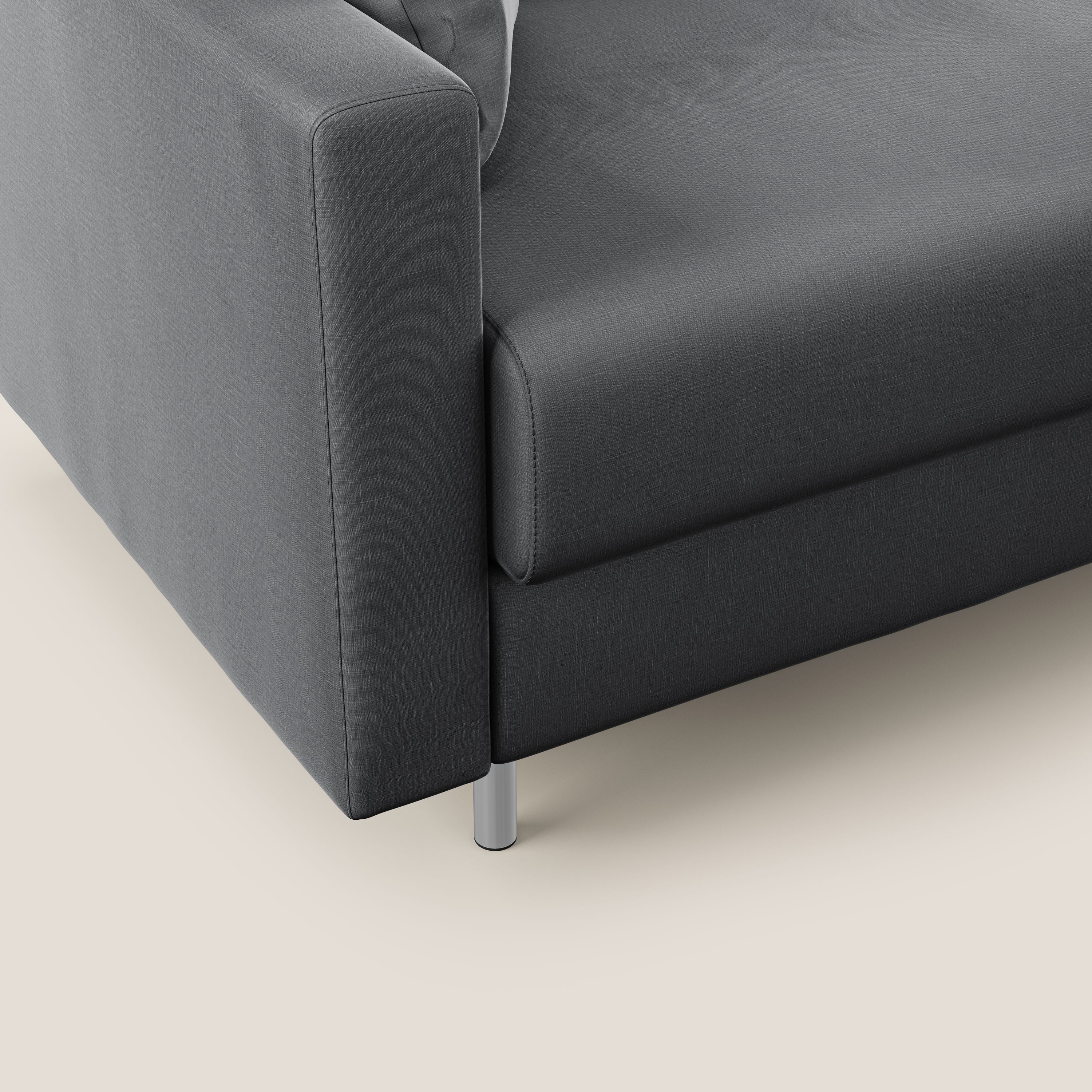 Andromeda canapé-lit double en velours doux imperméable T01 anthracite - Image 6