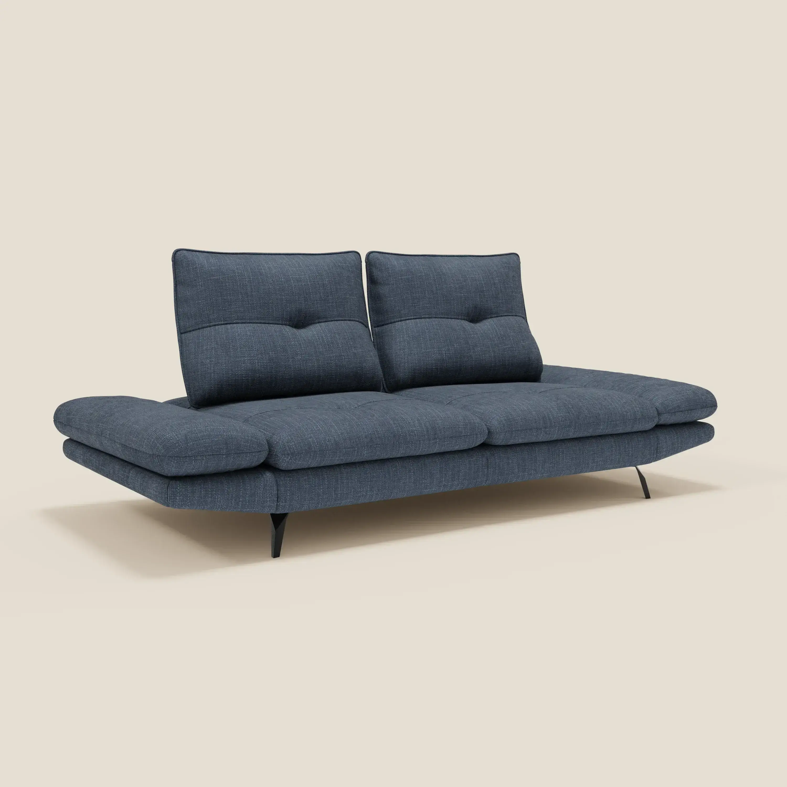 Ardex Canapé 3 places avec dossiers coulissants et accoudoir réglables en tissu doux imperméable T06 bleu - Image 5