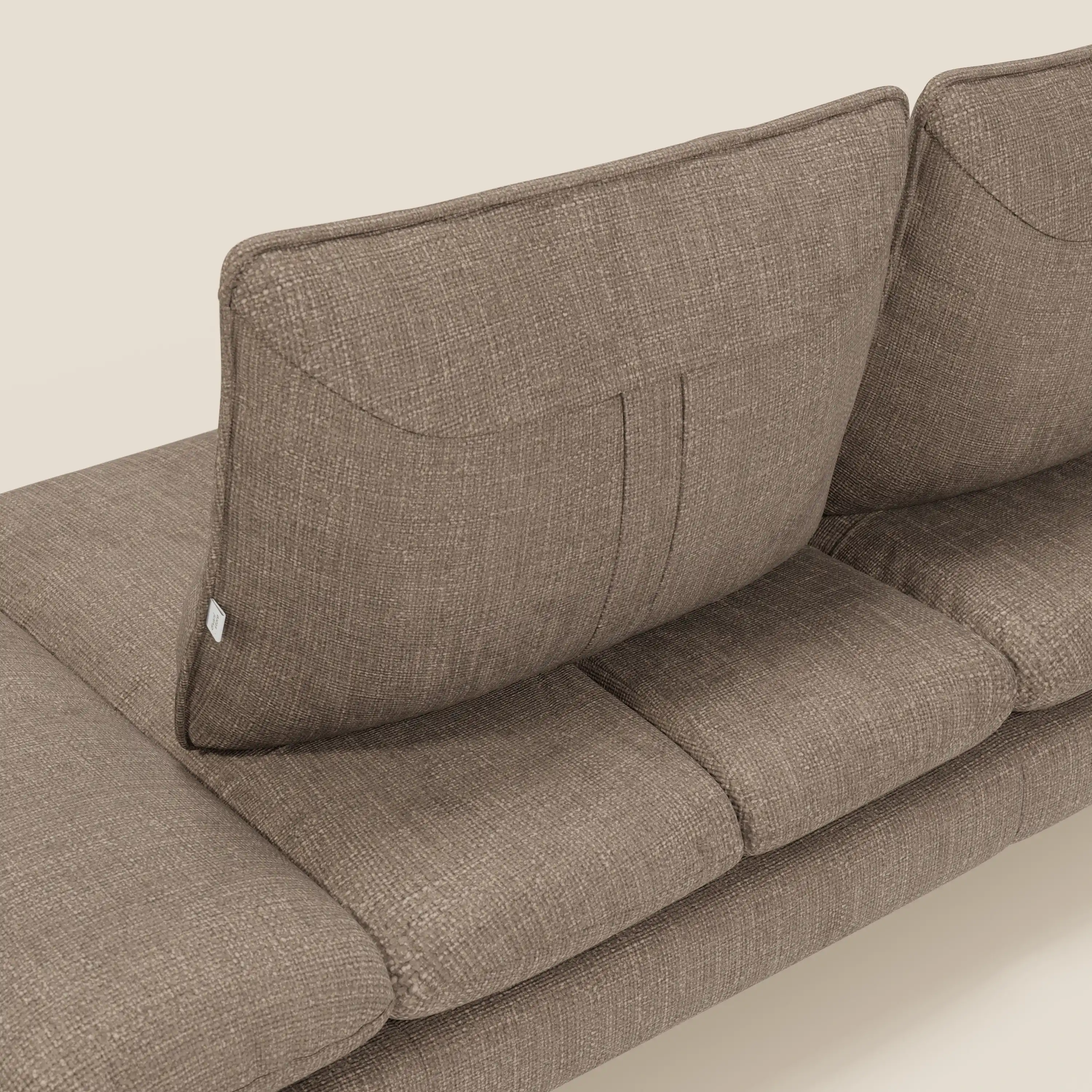 Ardex Canapé 3 places avec dossiers coulissants et accoudoir réglables en tissu doux imperméable T06 marron - Image 10