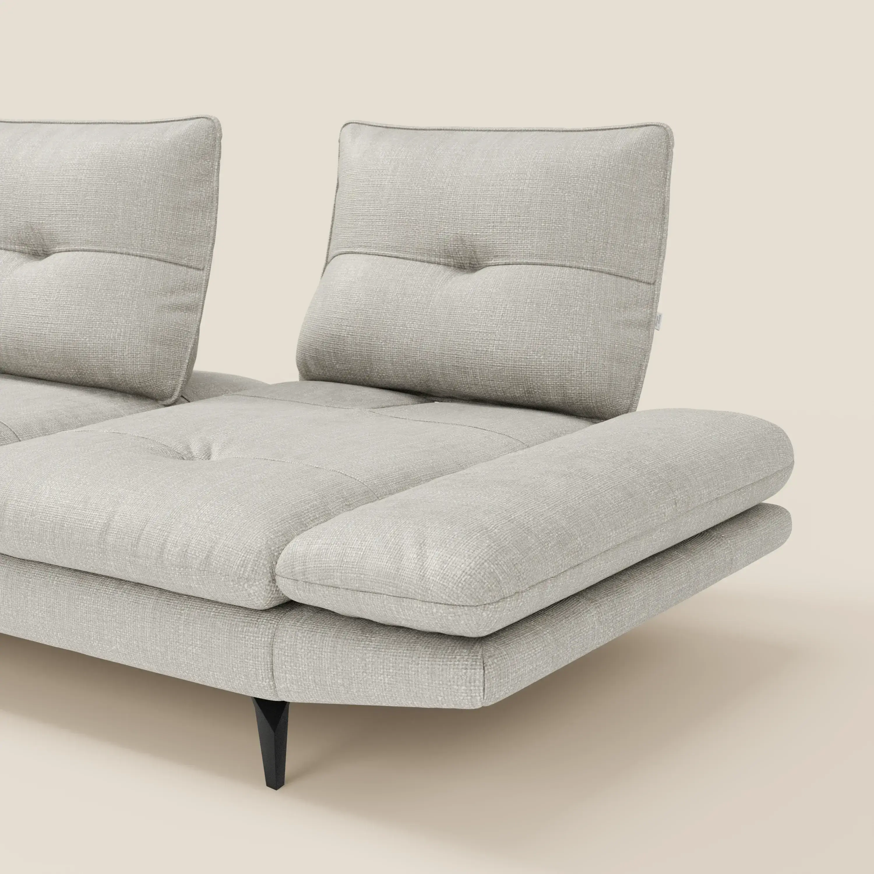 Ardex Canapé avec méridienne - dossiers coulissants et accoudoirs réglables en élégant tissu imperméable T06 - Image 6