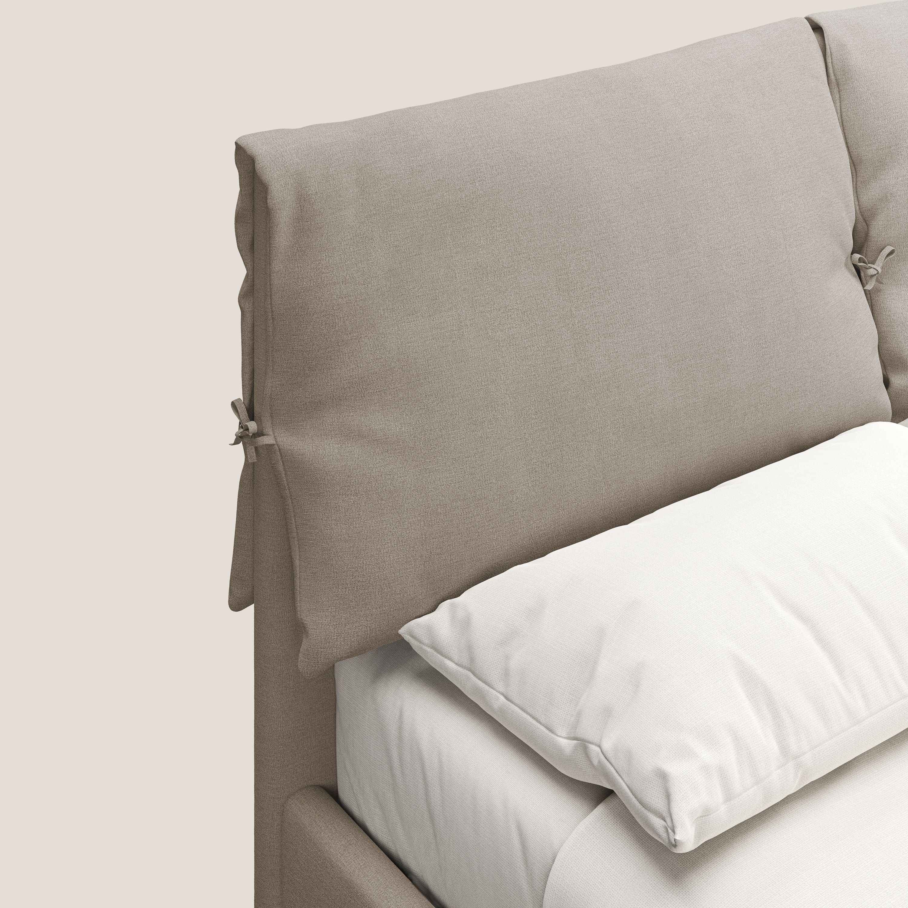 Artemisia lit rembourré avec pieds hauts déhoussable en tissu détachable T17 beige - Image 7
