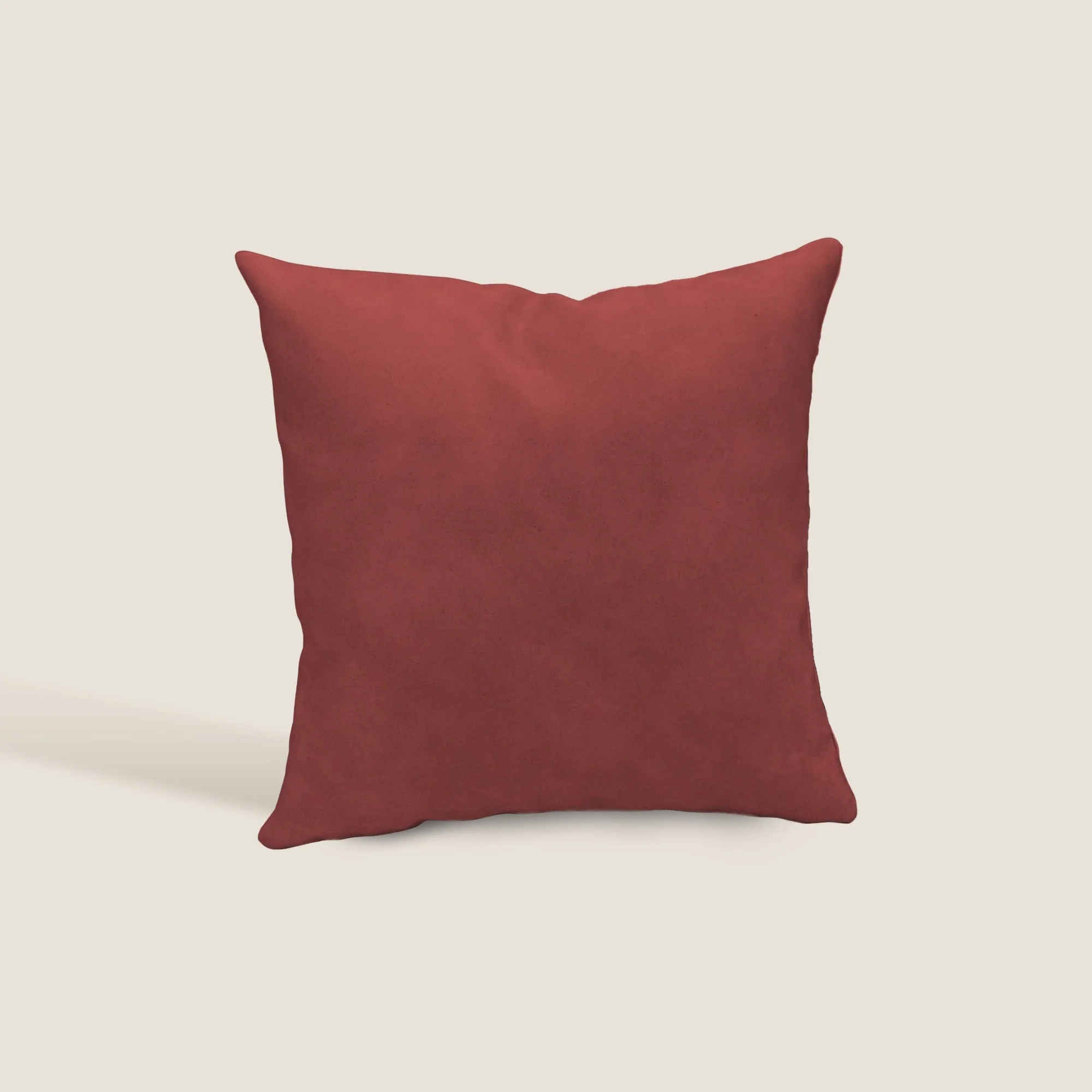 Atlanta coussins carré en simili cuir rouge