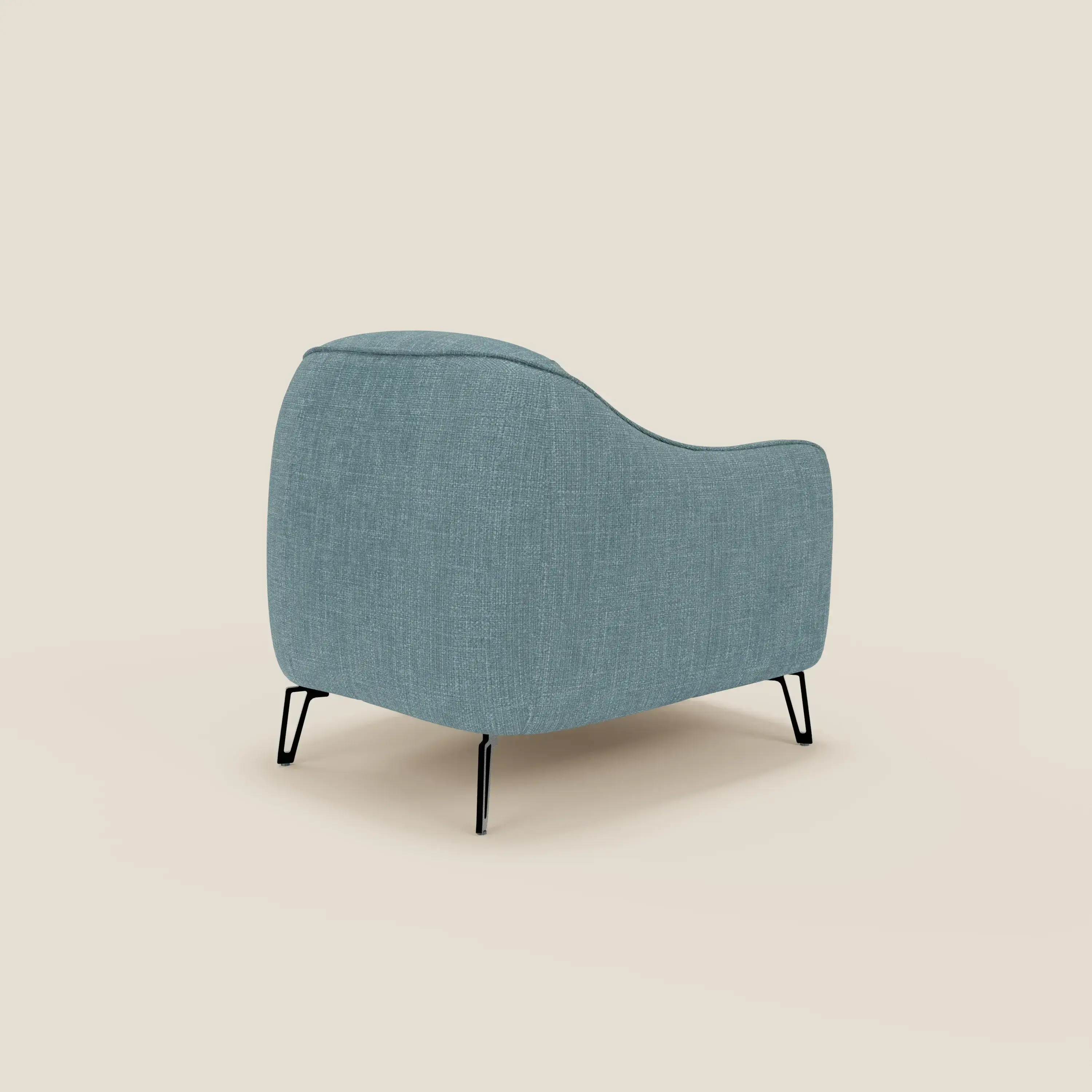 Avela Fauteuil au confort intemporel en tissu doux et imperméable T06 bleu ciel - Image 4