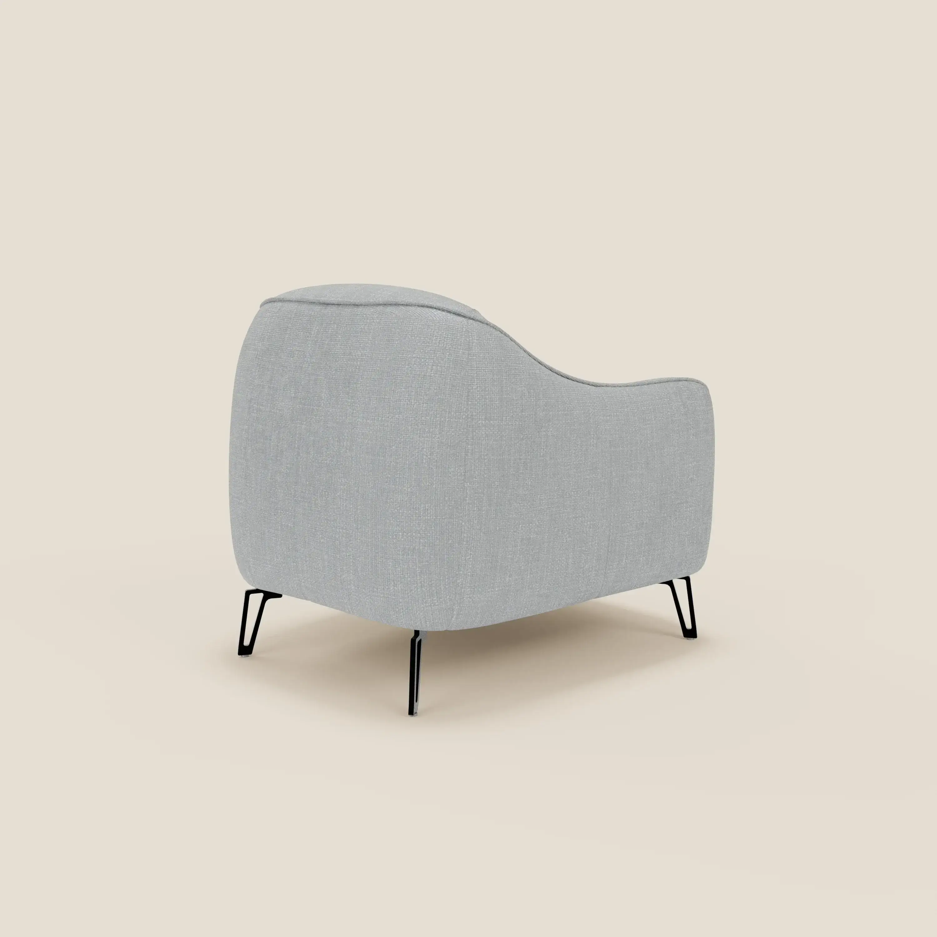 Avela Fauteuil au confort intemporel en tissu doux et imperméable T06 bleu glacier - Image 4