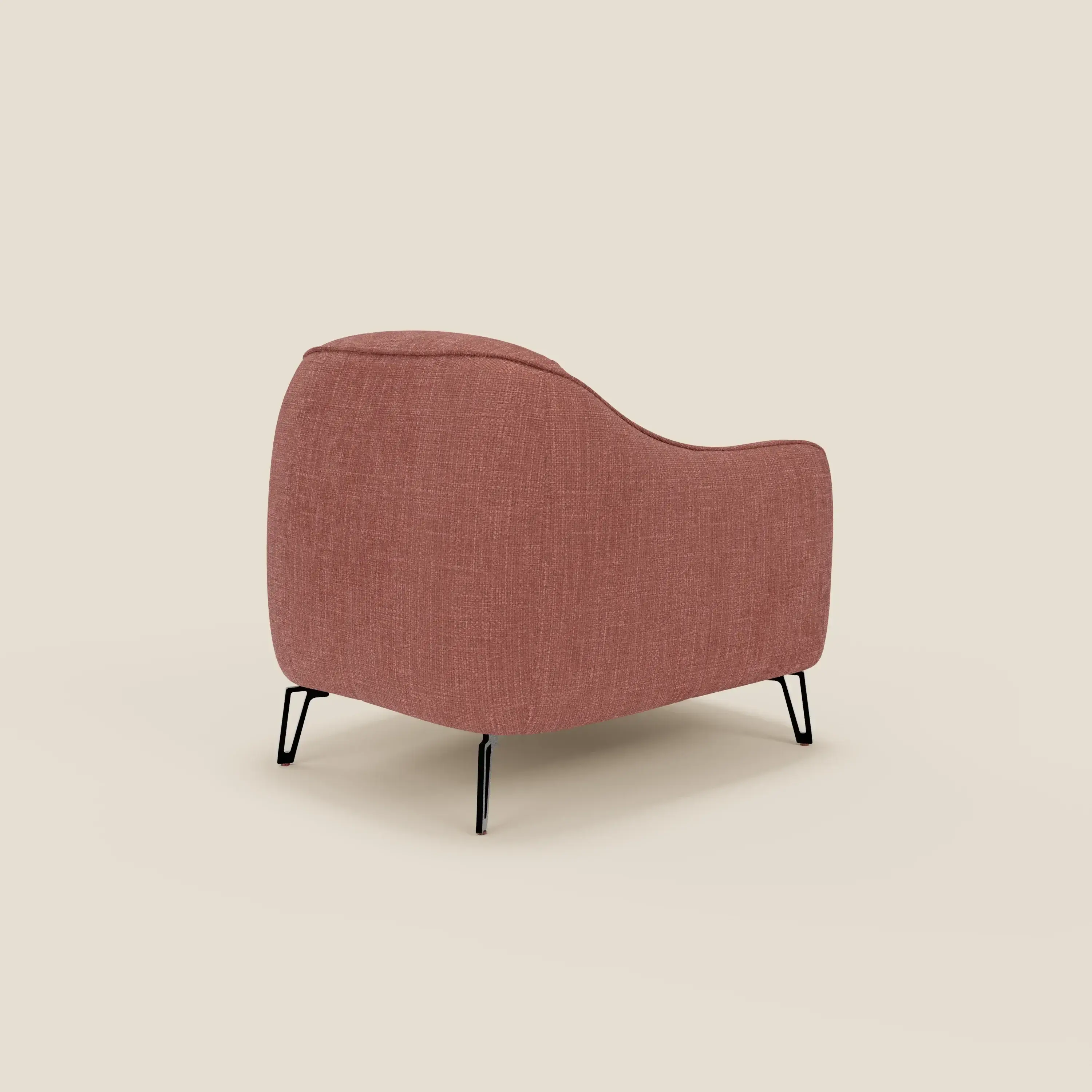 Avela Fauteuil au confort intemporel en tissu doux et imperméable T06 corail - Image 4