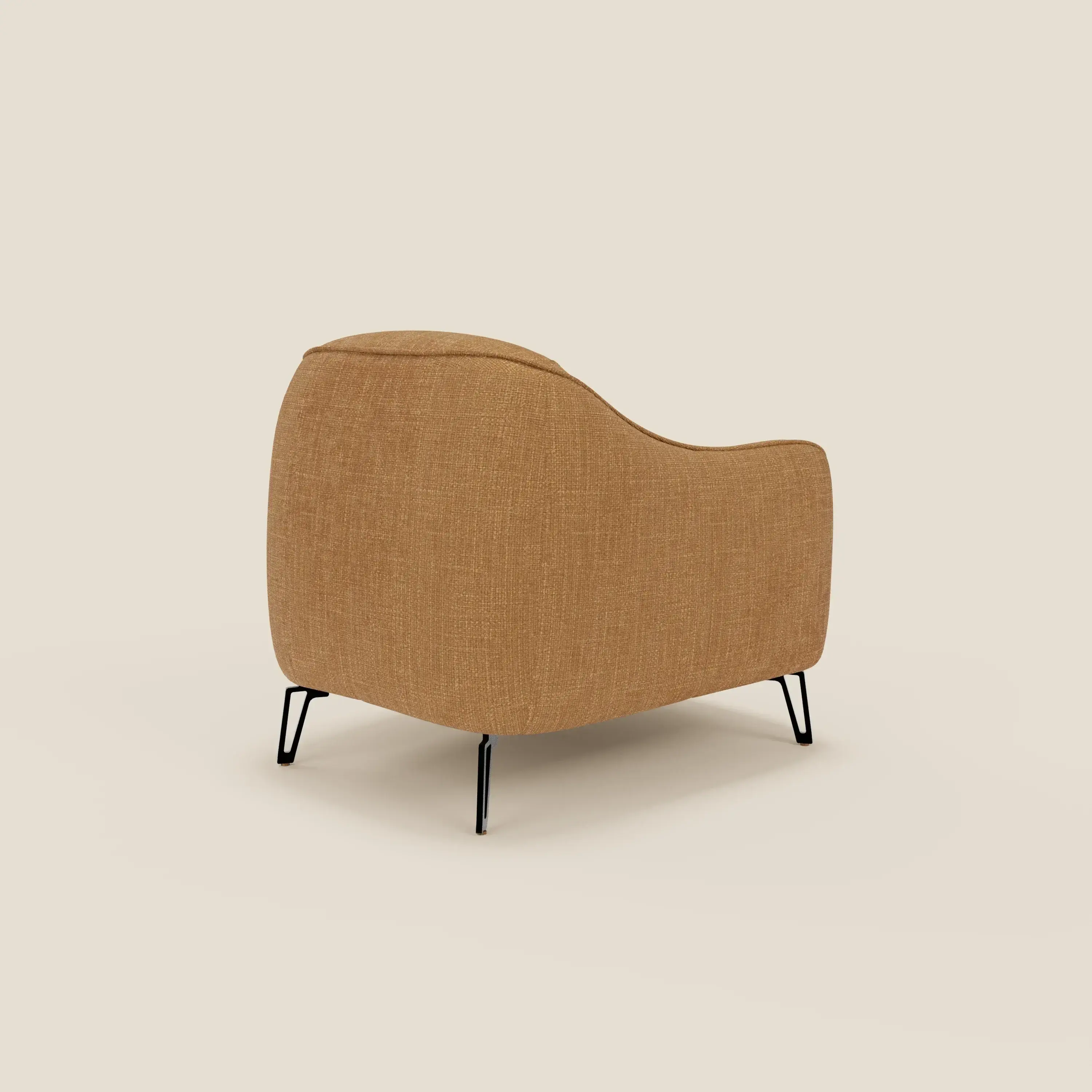 Avela Fauteuil au confort intemporel en tissu doux et imperméable T06 ocre - Image 4