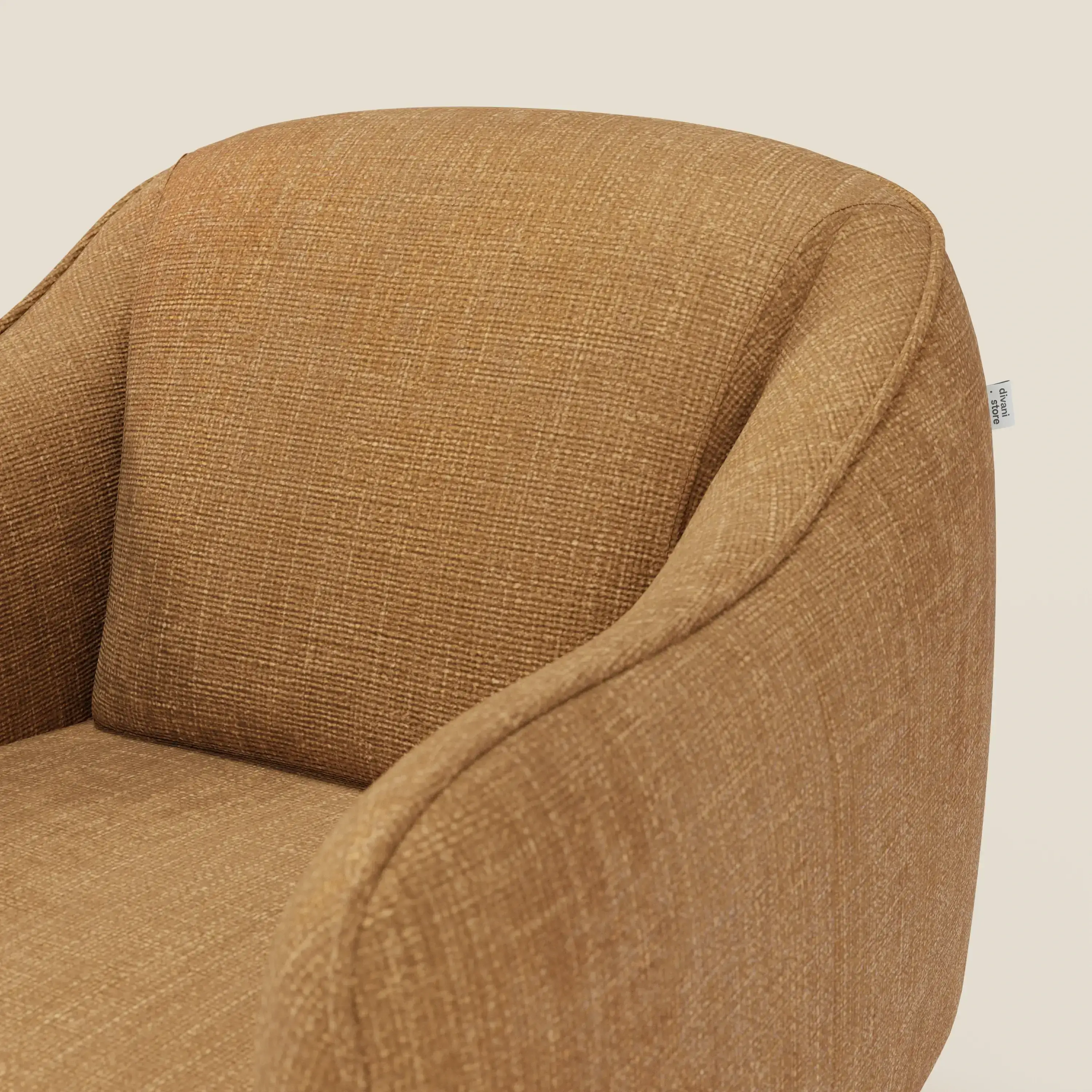 Avela Fauteuil au confort intemporel en tissu doux et imperméable T06 ocre - Image 6