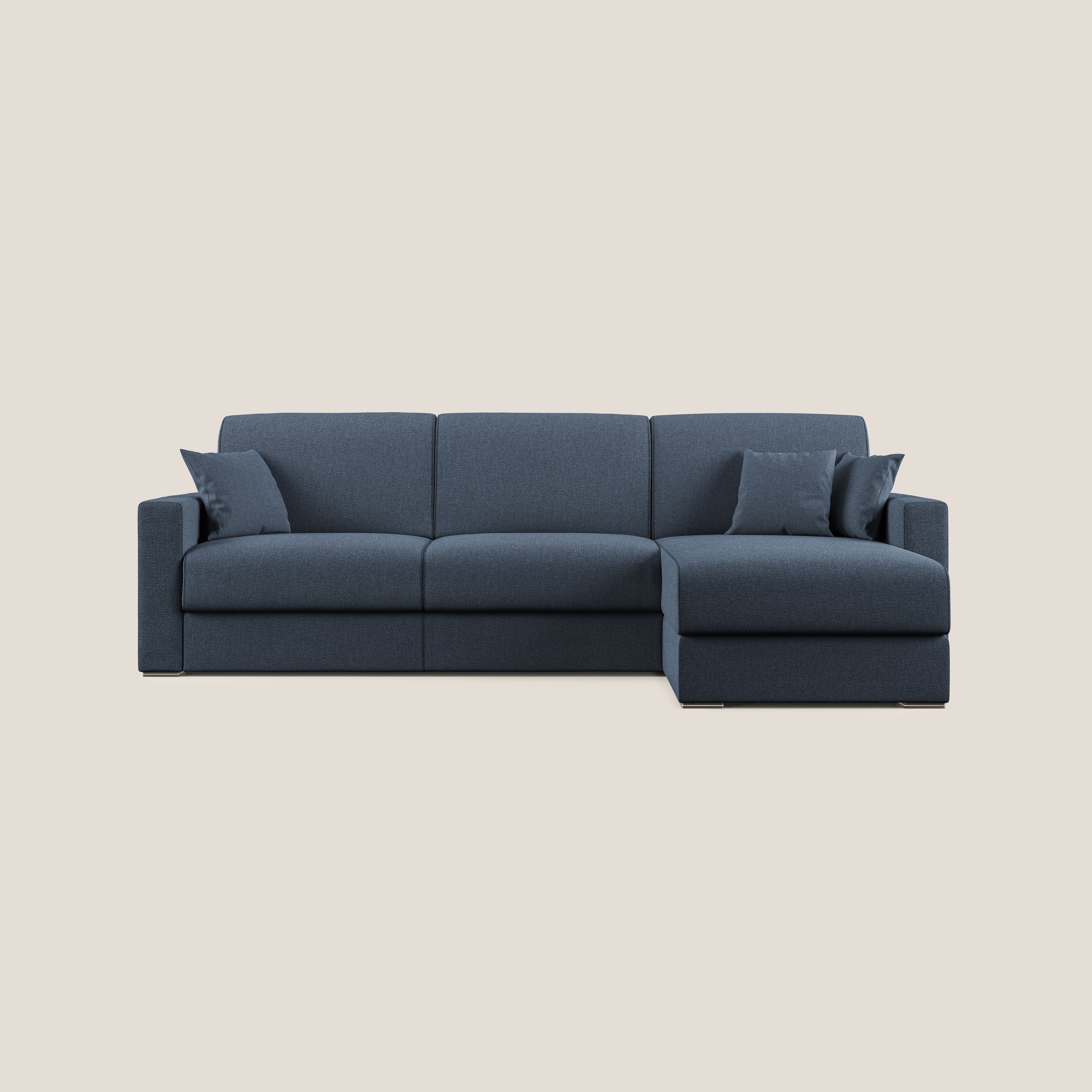 Best Canapé d'angle convertible en tissu détachable QuickClean T08 bleu