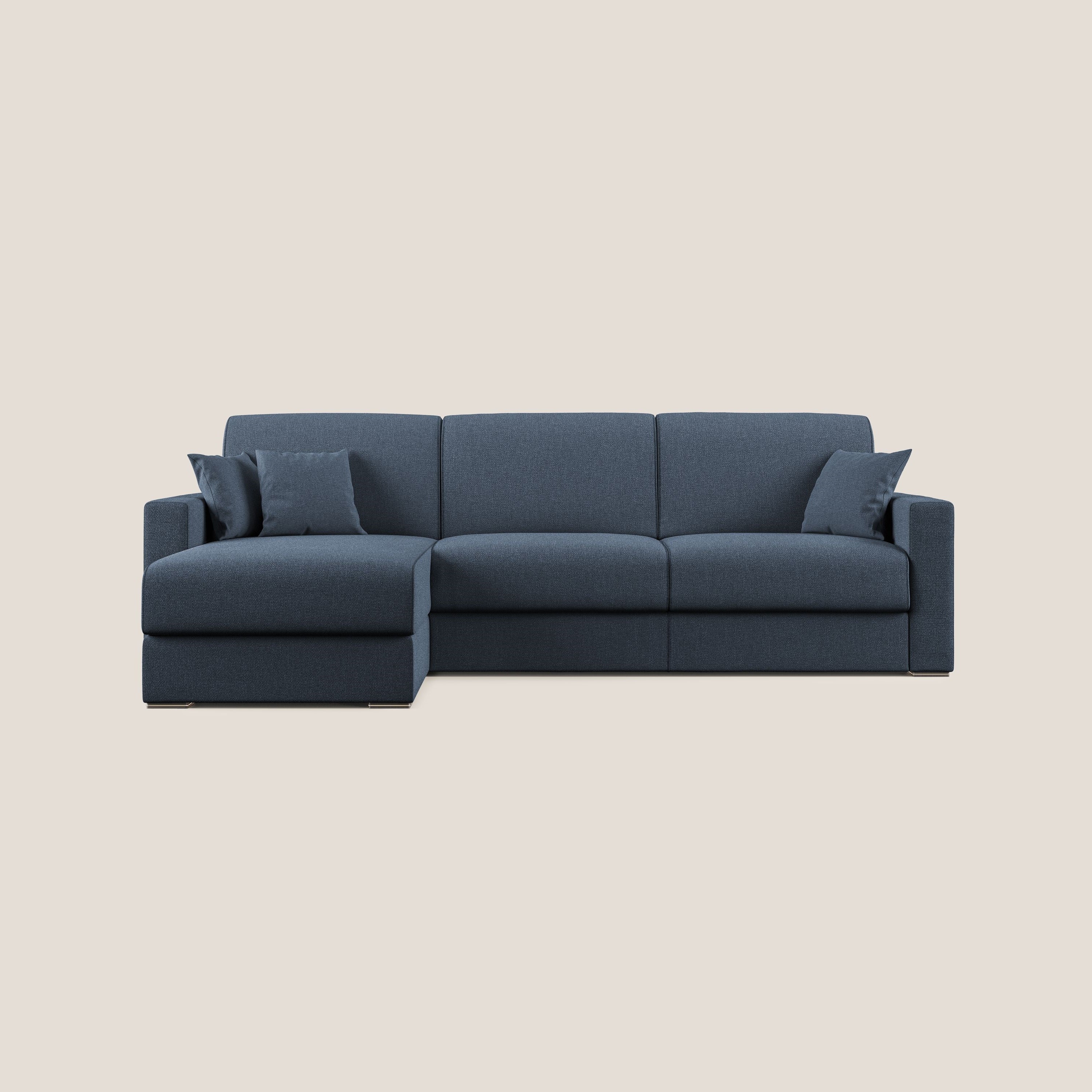 Best Canapé d'angle convertible en tissu détachable QuickClean T08 bleu - Image 10
