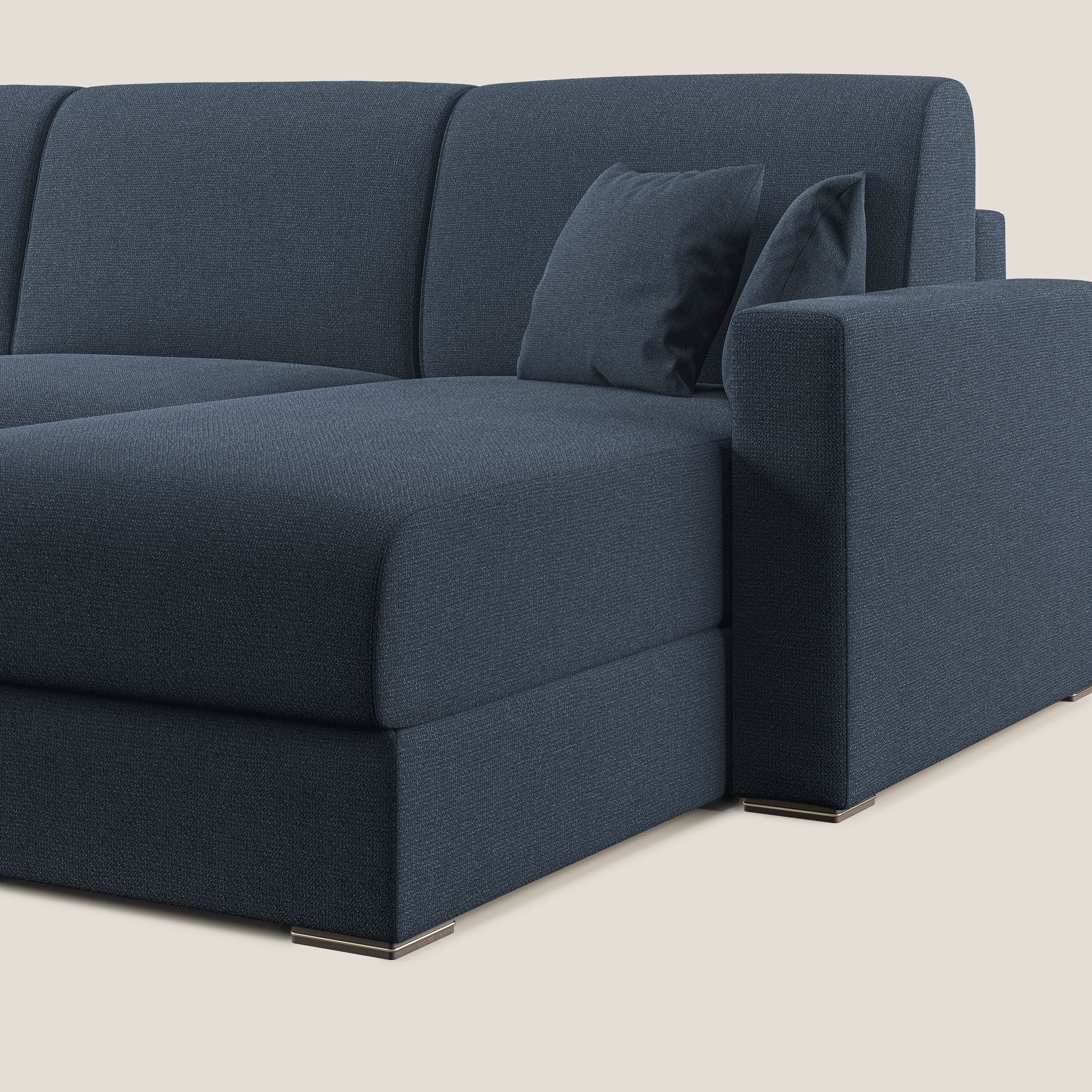 Best Canapé d'angle convertible en tissu détachable QuickClean T08 bleu - Image 7