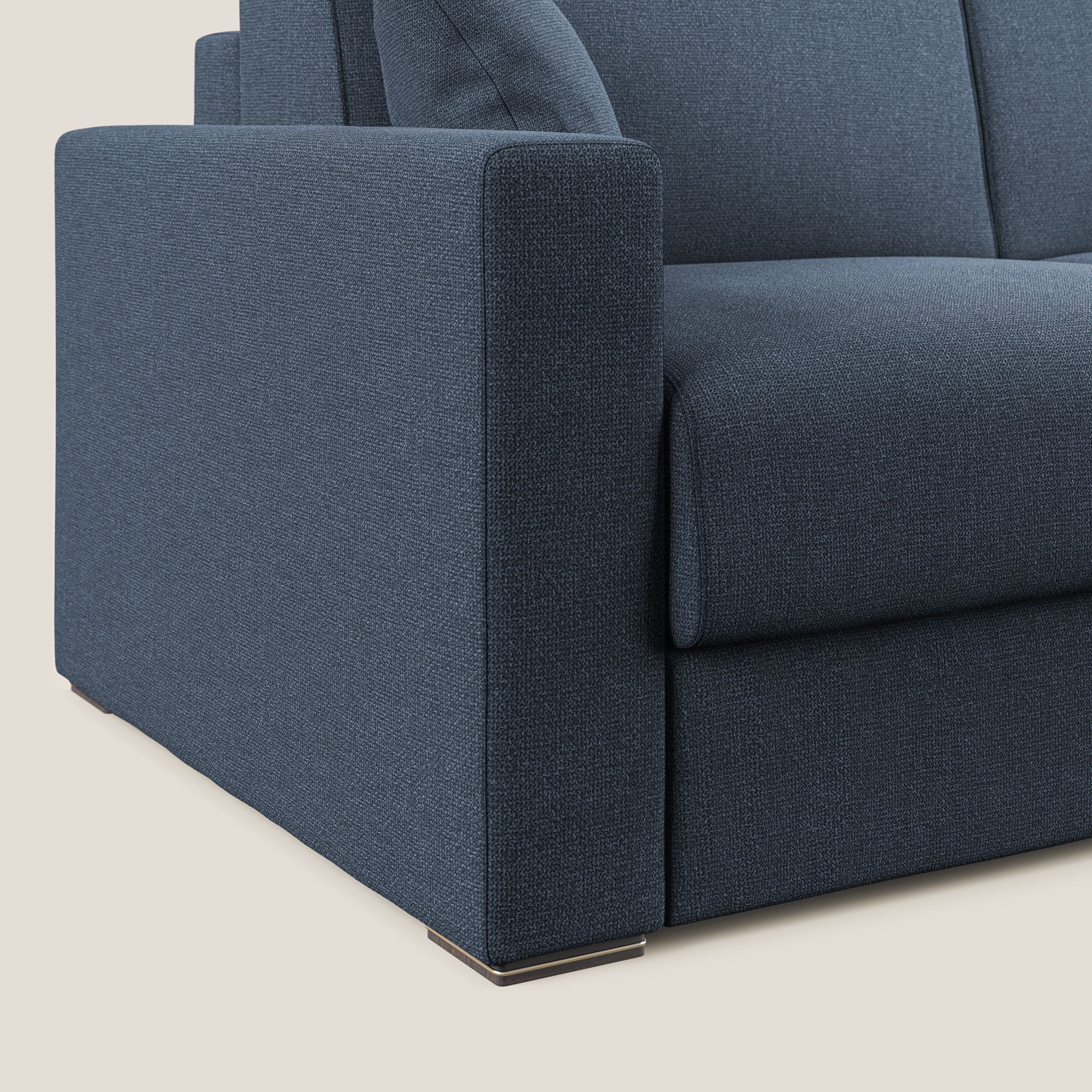 Best Canapé d'angle convertible en tissu détachable QuickClean T08 bleu - Image 8