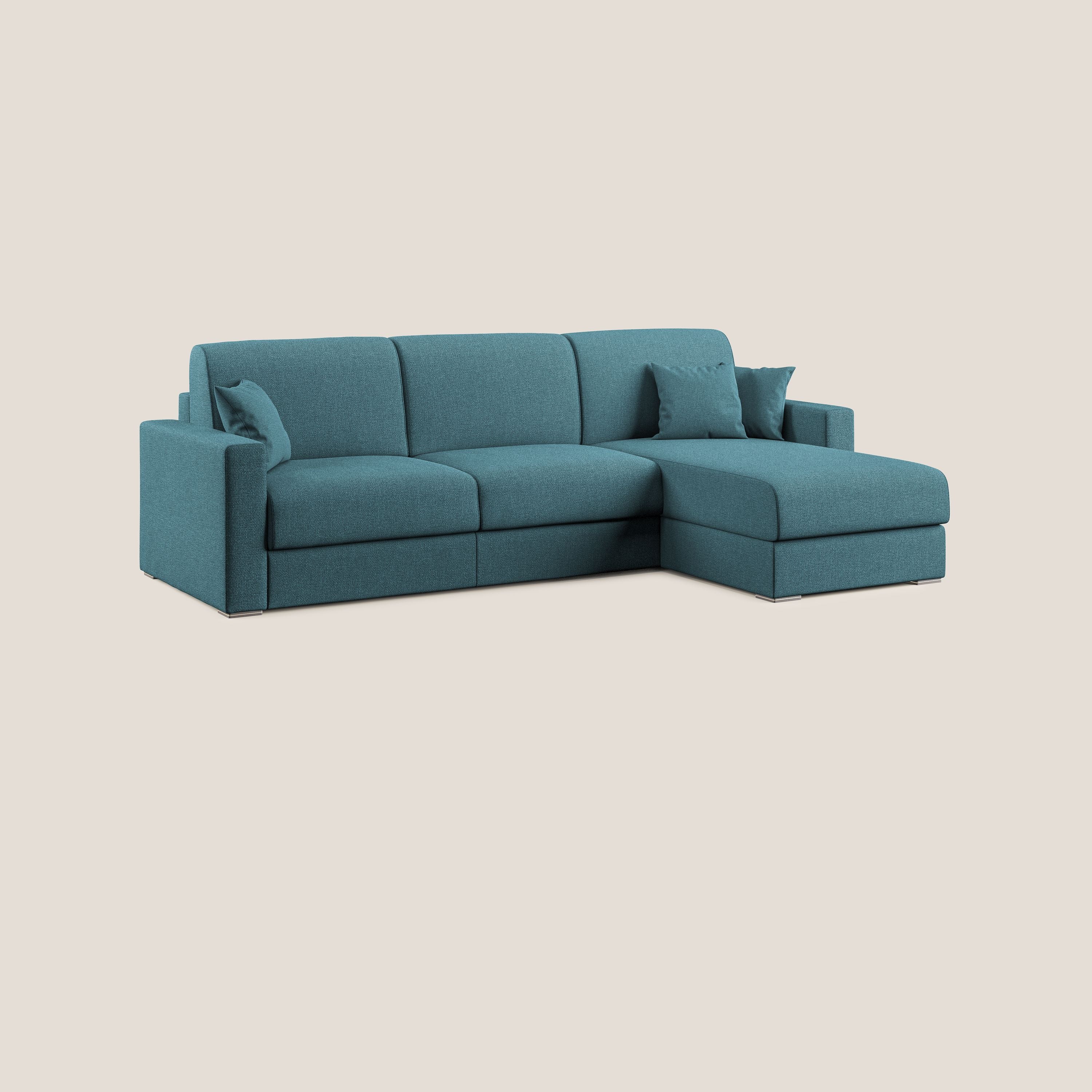 Best Canapé d'angle convertible en tissu détachable QuickClean T08 bleu ciel - Image 3