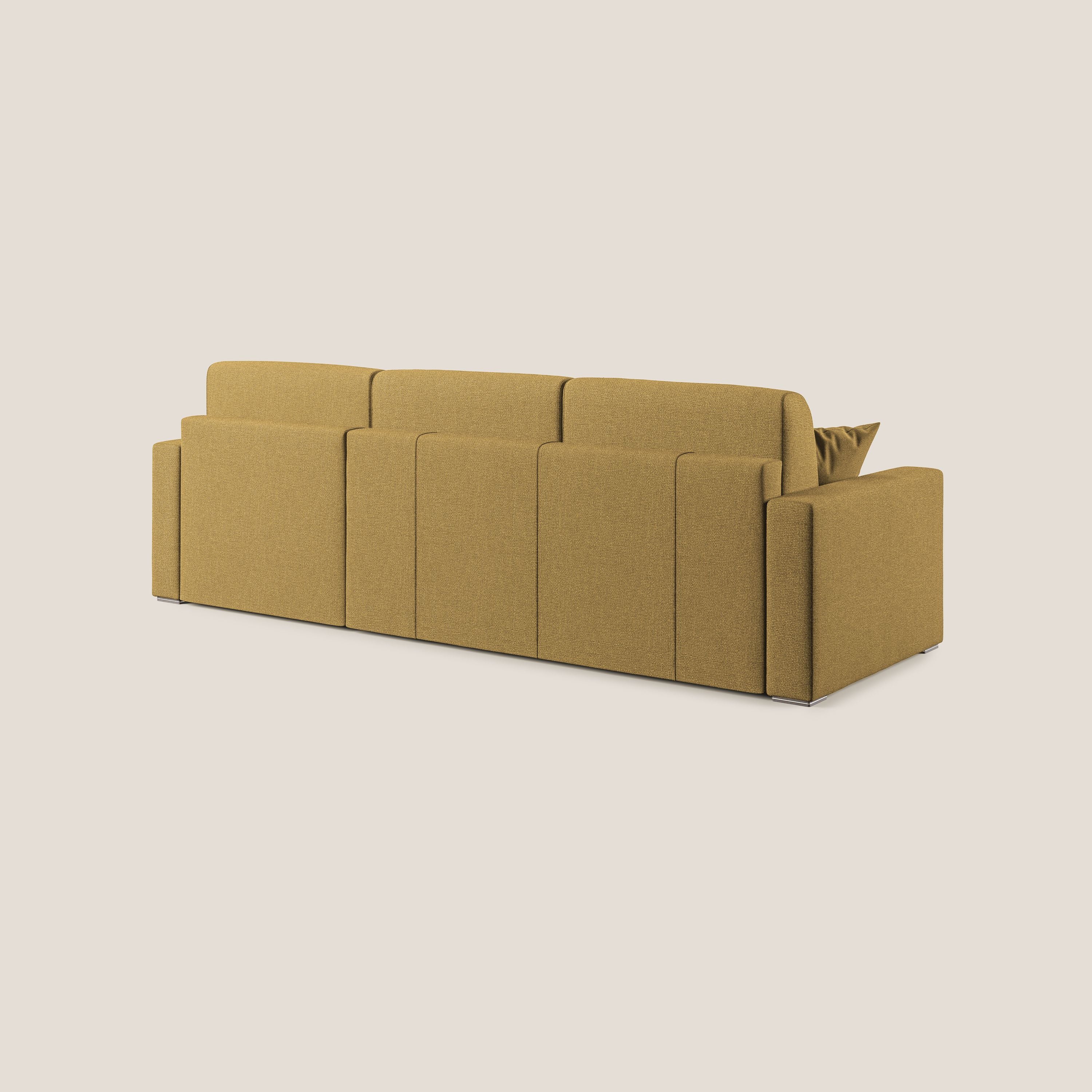 Best Canapé d'angle convertible en tissu détachable QuickClean T08 jaune - Image 6