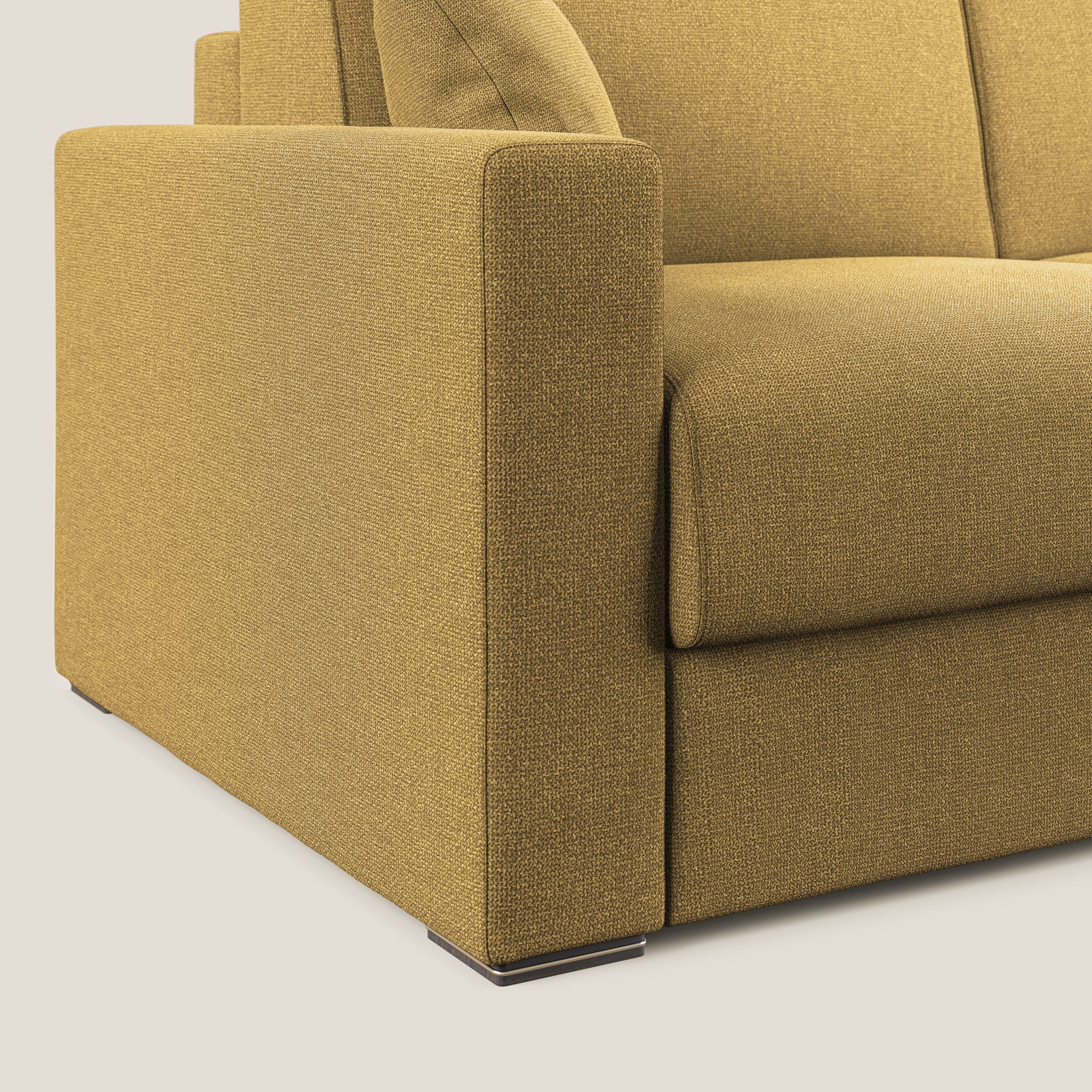 Best Canapé d'angle convertible en tissu détachable QuickClean T08 jaune - Image 8