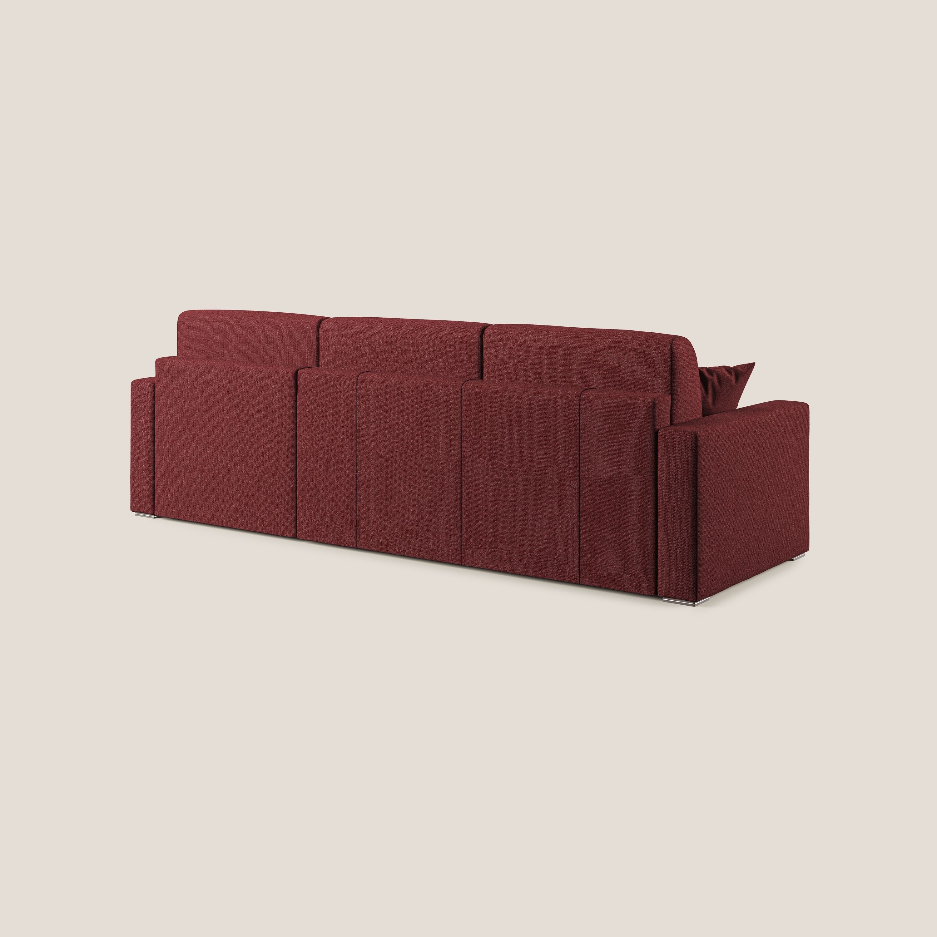 Best Canapé d'angle convertible en tissu détachable QuickClean T08 rouge - Image 6