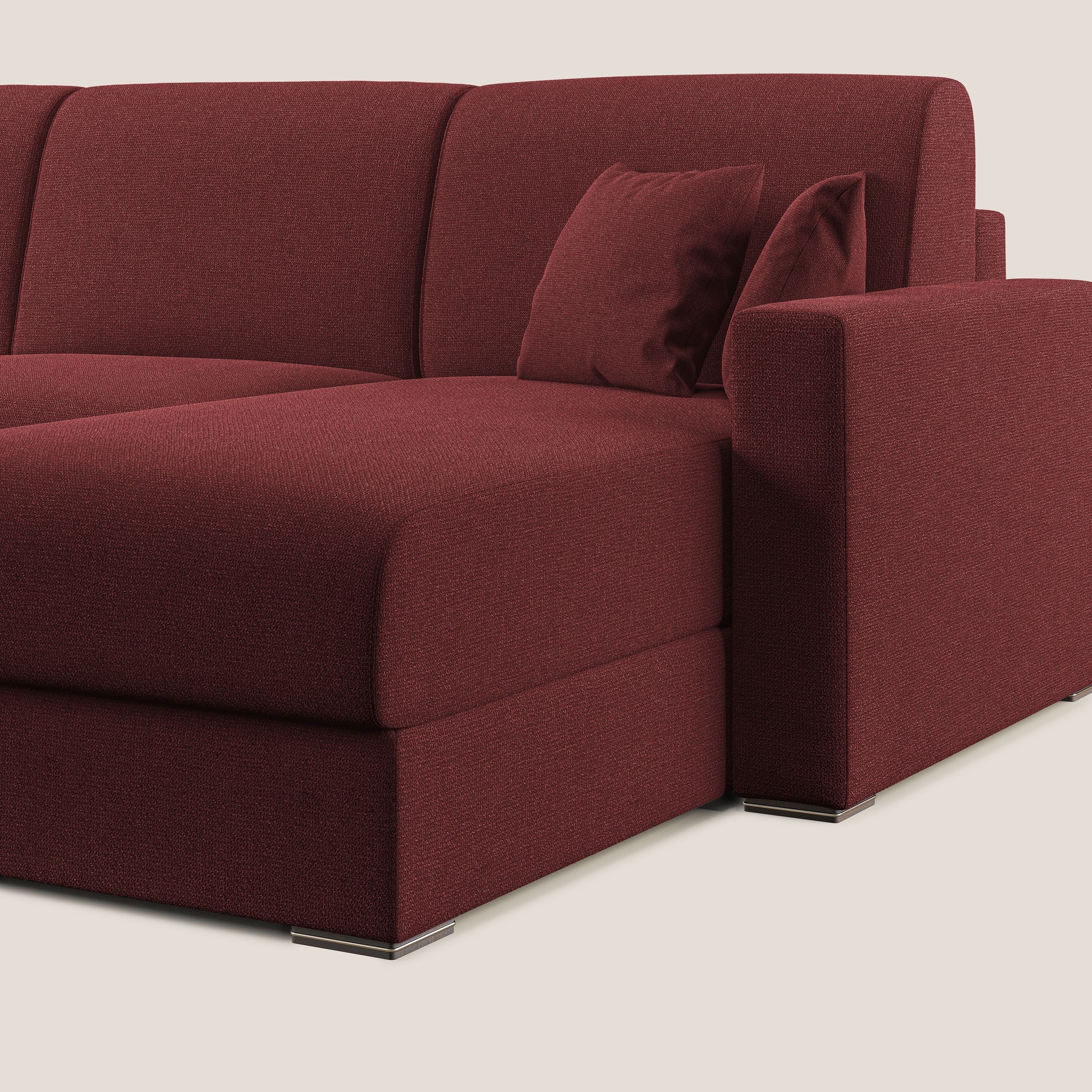 Best Canapé d'angle convertible en tissu détachable QuickClean T08 rouge - Image 7