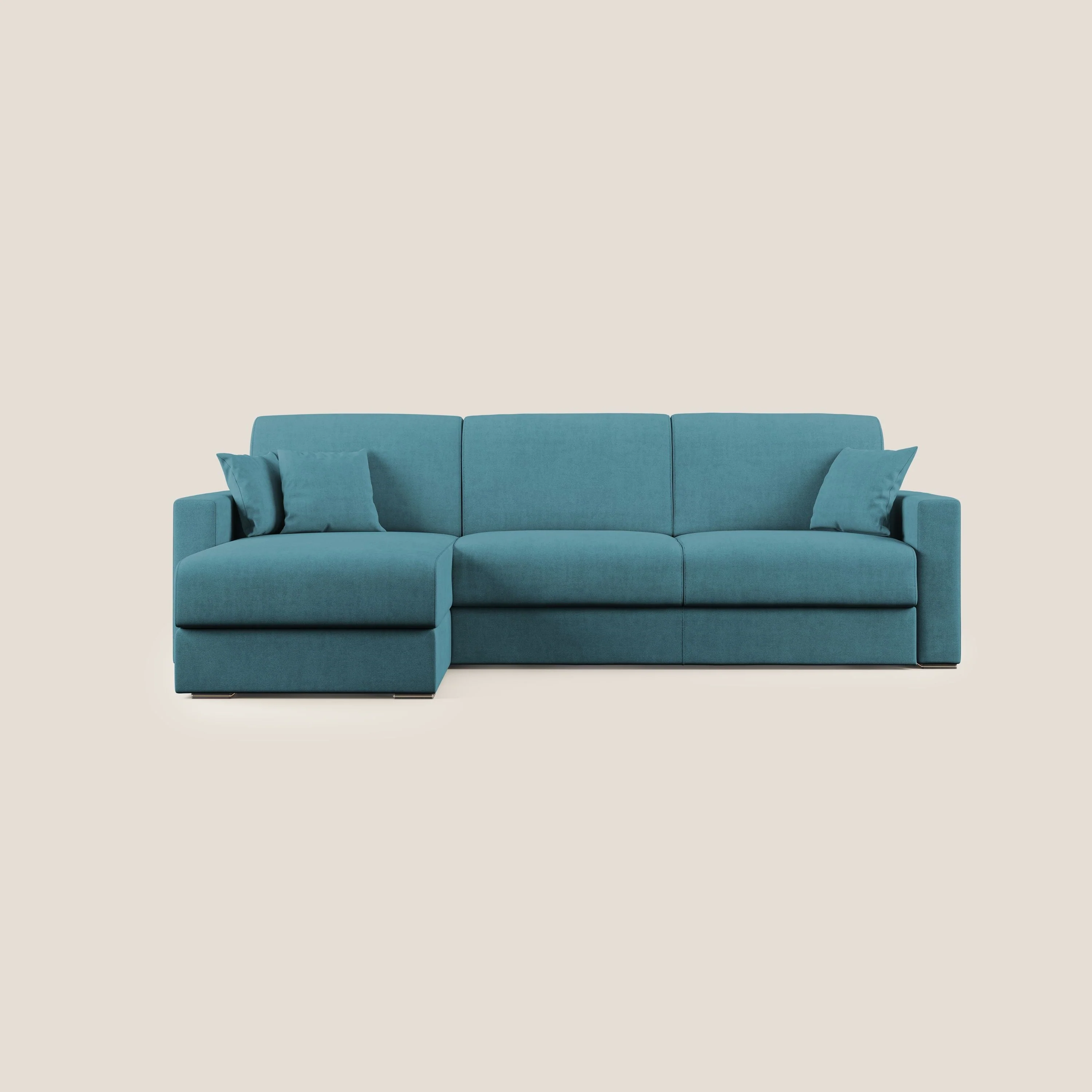 Best Canapé d'angle convertible en tissu imperméable T02 bleu ciel - Image 10
