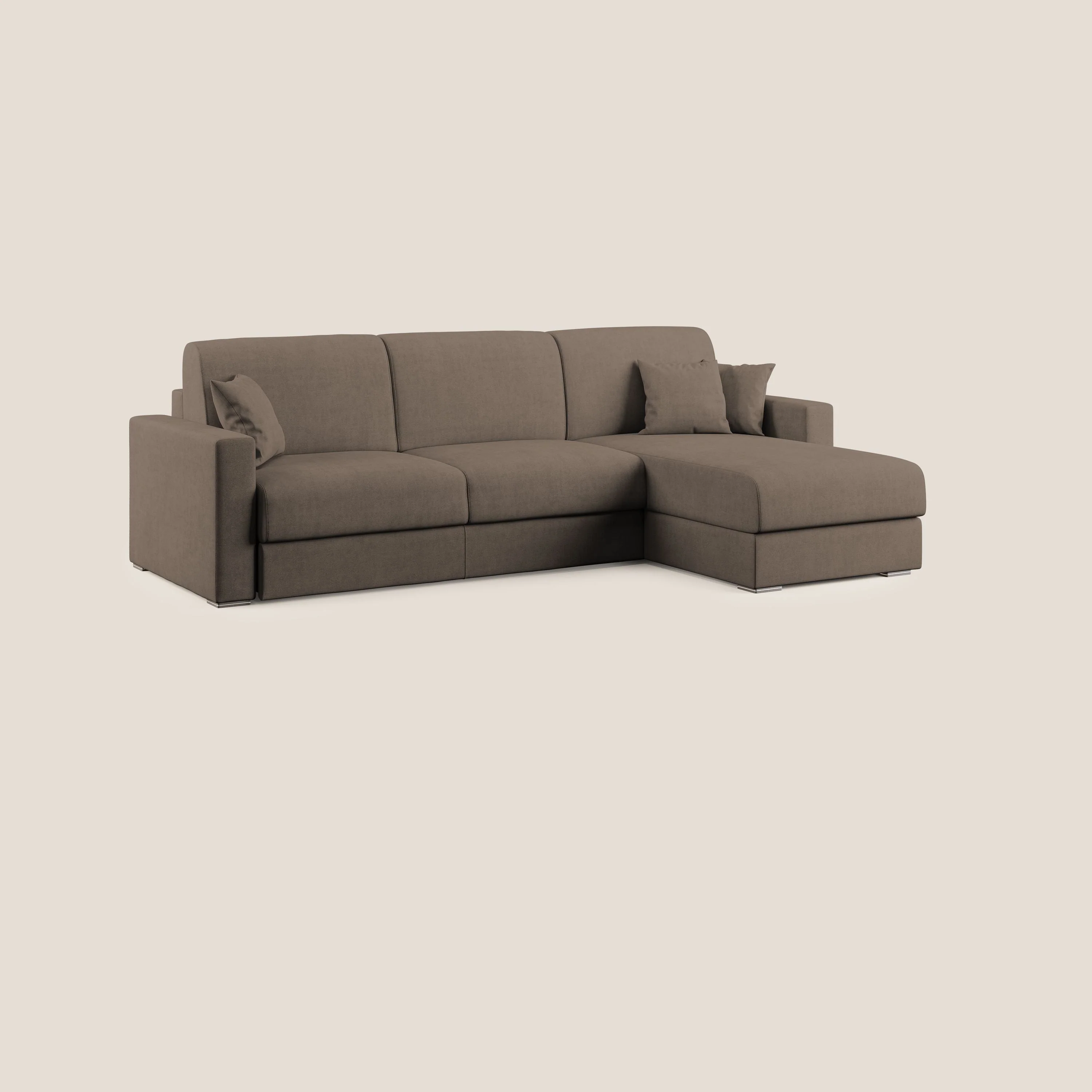 Best Canapé d'angle convertible en tissu imperméable T02 marron - Image 3