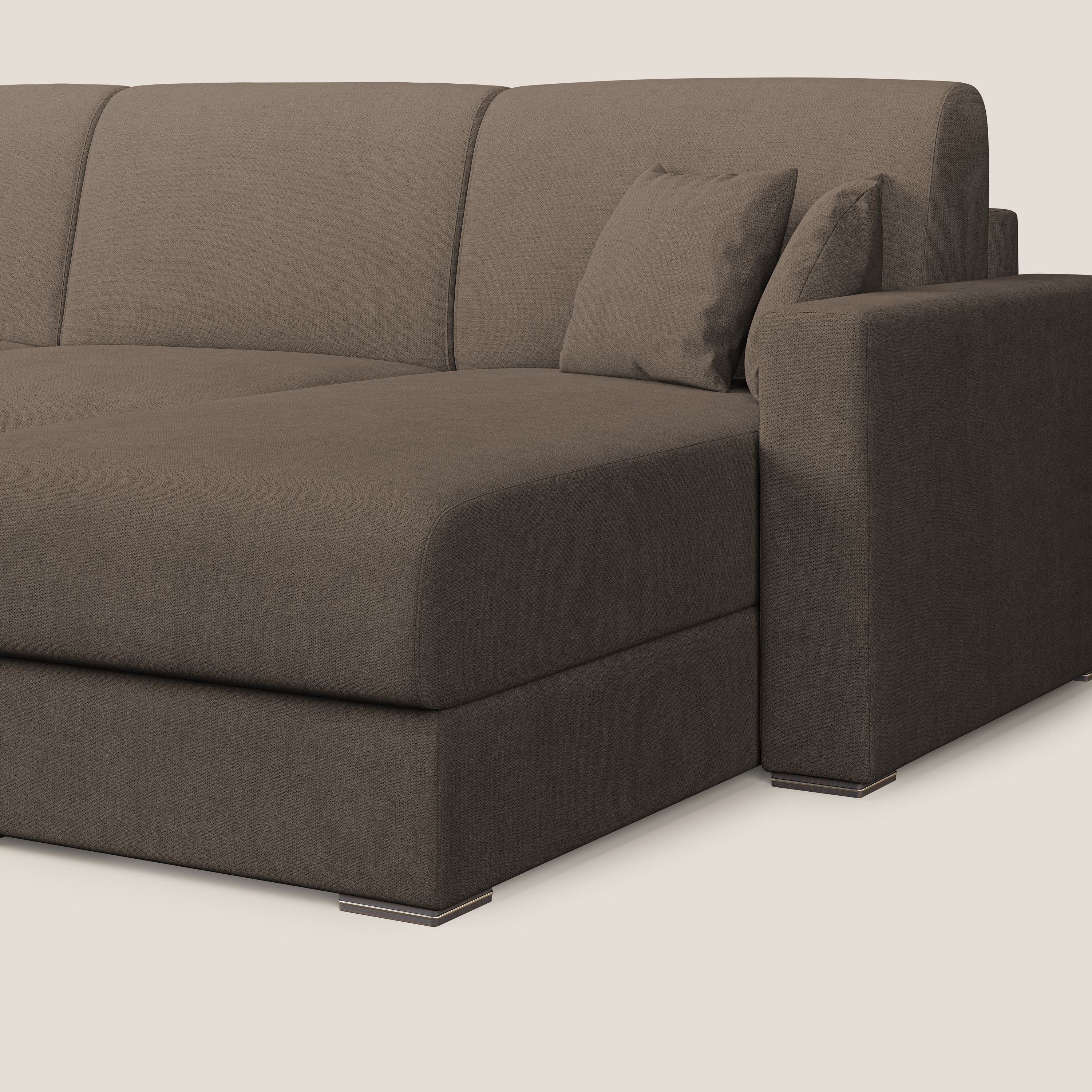 Best Canapé d'angle convertible en tissu imperméable T02 marron - Image 9