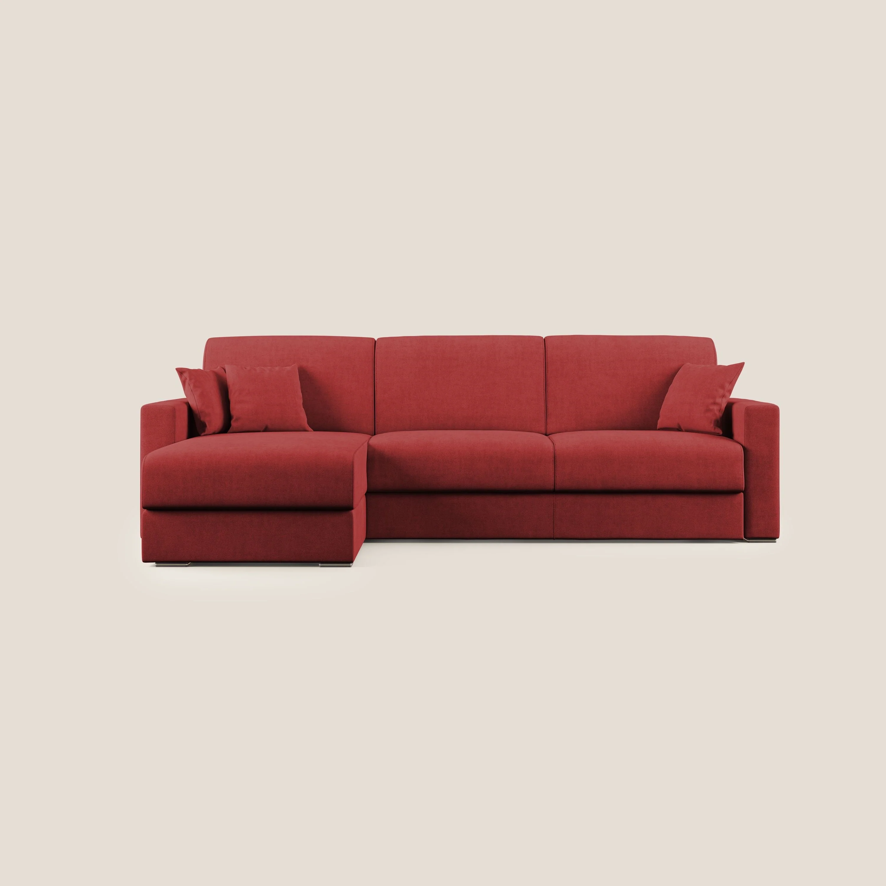 Best Canapé d'angle convertible en tissu imperméable T02 rouge - Image 10