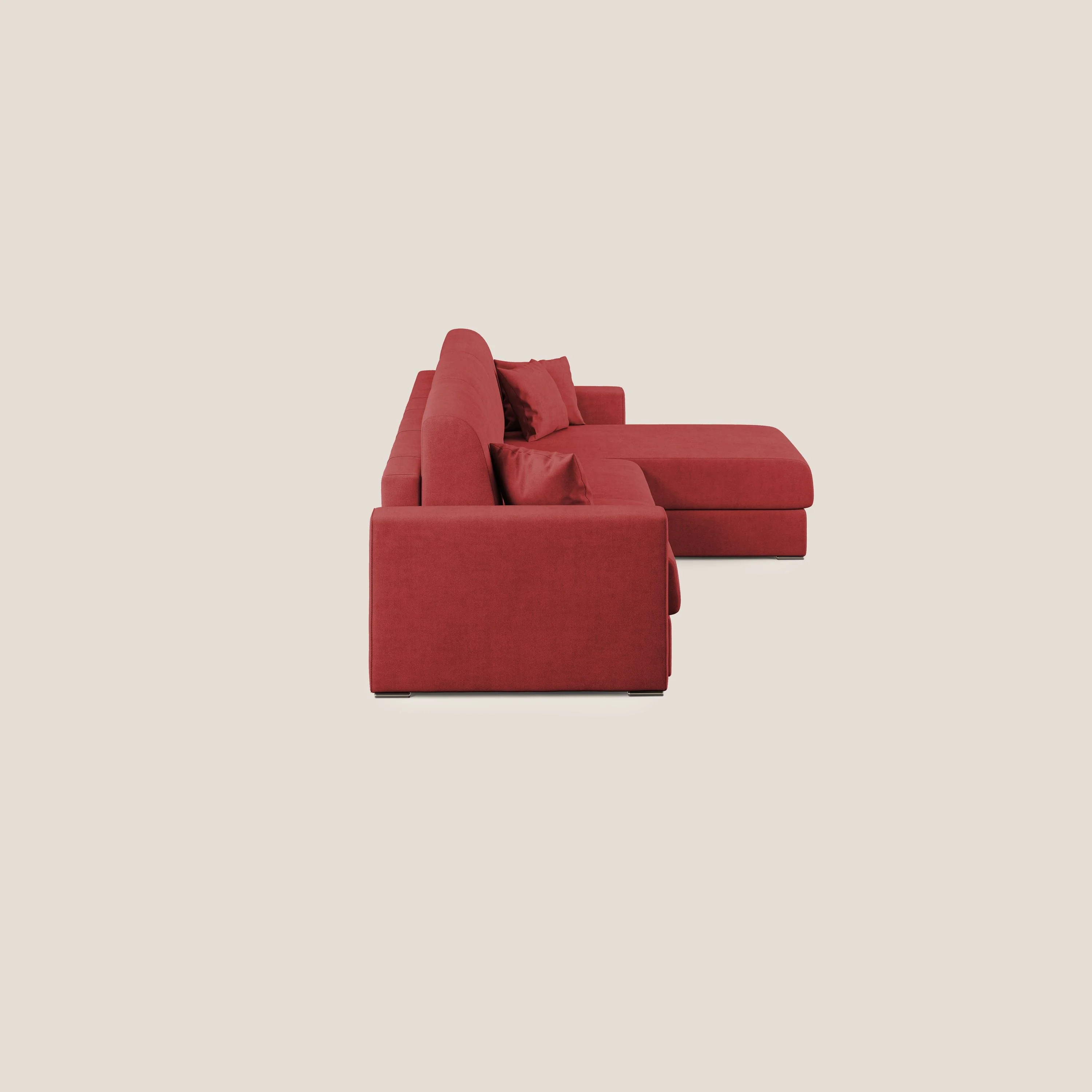 Best Canapé d'angle convertible en tissu imperméable T02 rouge - Image 5