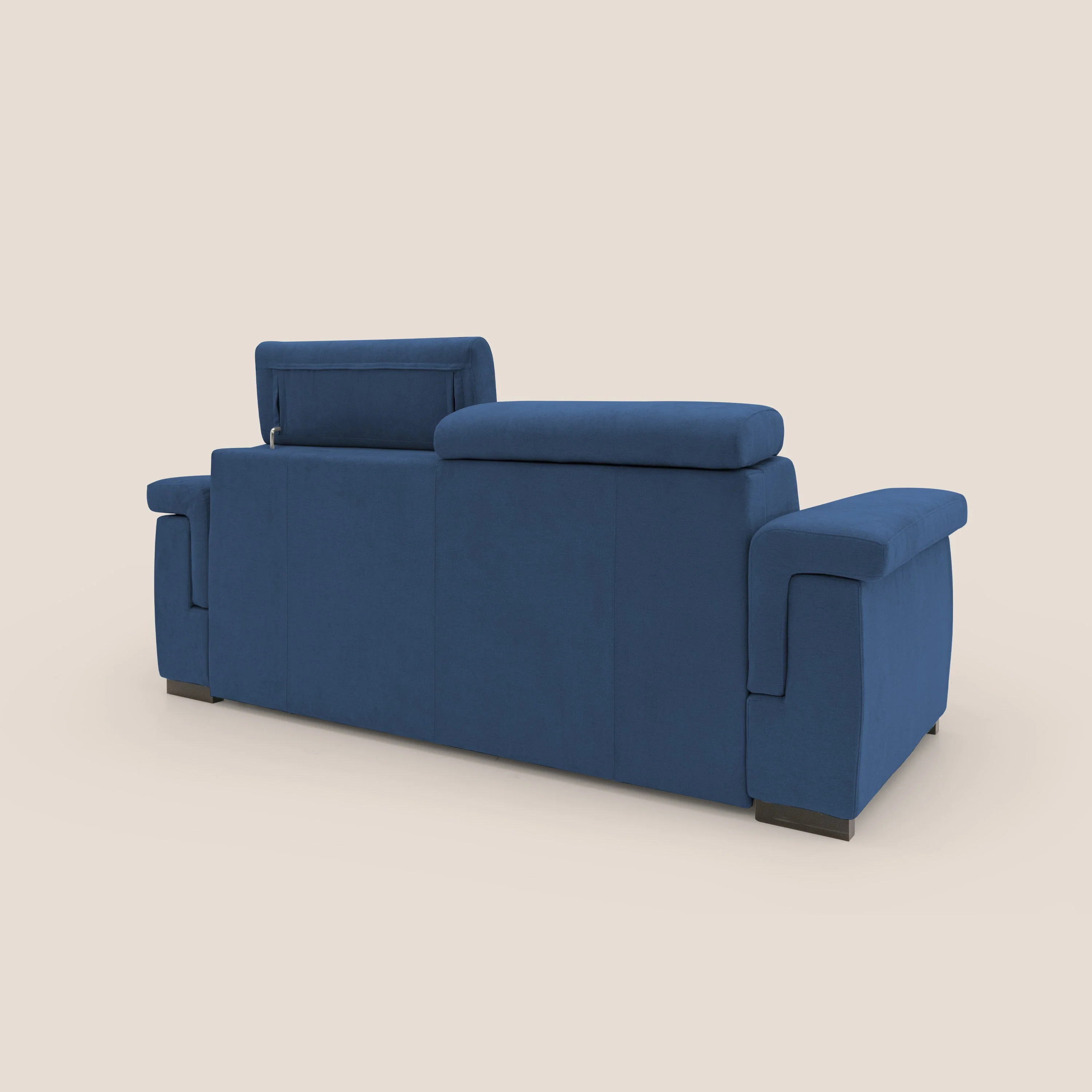 Bjorn Canapé convertible avec matelas H 18cm et têtières réglables en tissu imperméable T02 bleu - Image 11